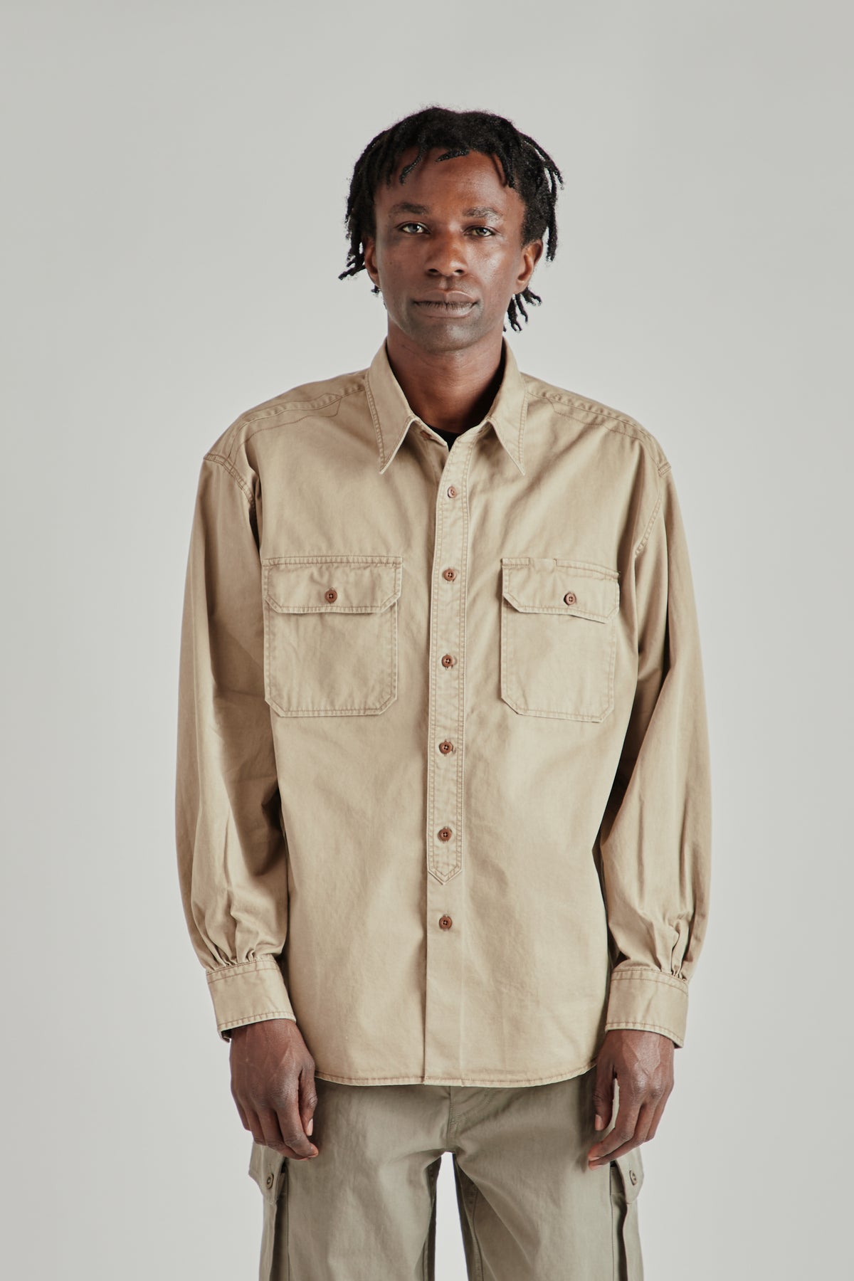 Chino Officer Shirt - Khaki