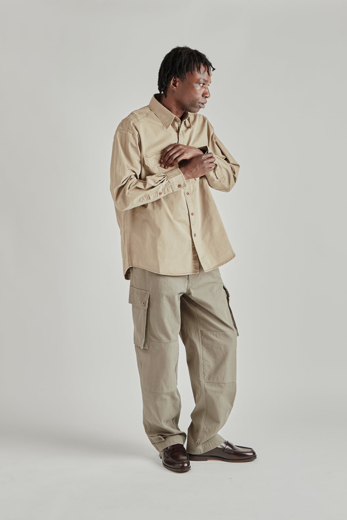 Chino Officer Shirt - Khaki