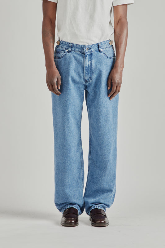 Field Adjuster Denim Pants - Light Blue