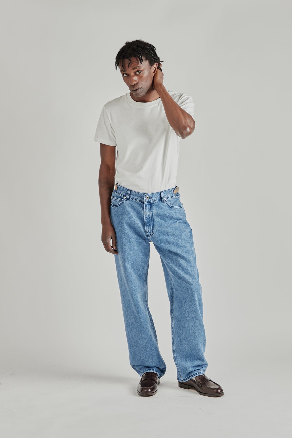 Field Adjuster Denim Pants - Light Blue