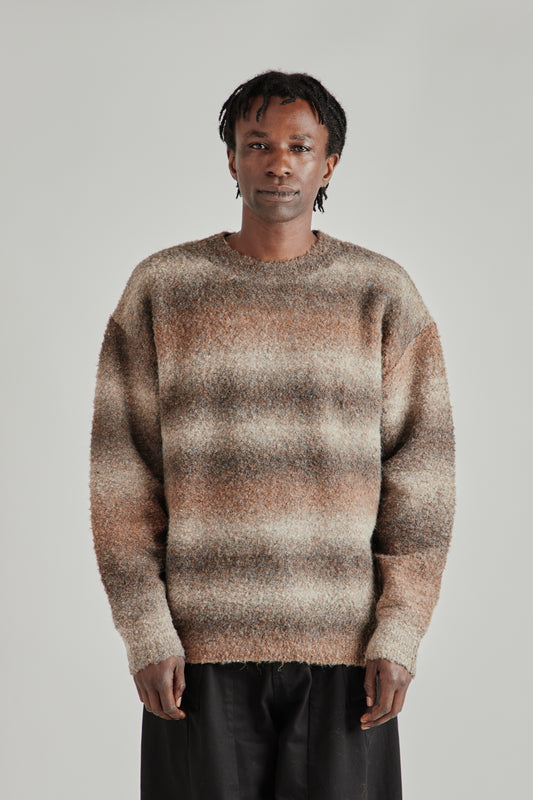 Gradation Boucle Knit - Brown
