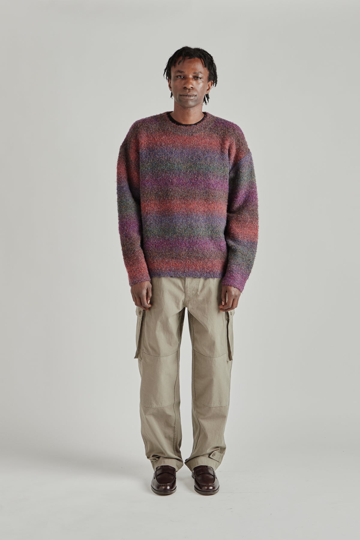 Frizmworks FW26 GRADATION BOUCLE KNIT Purple0874