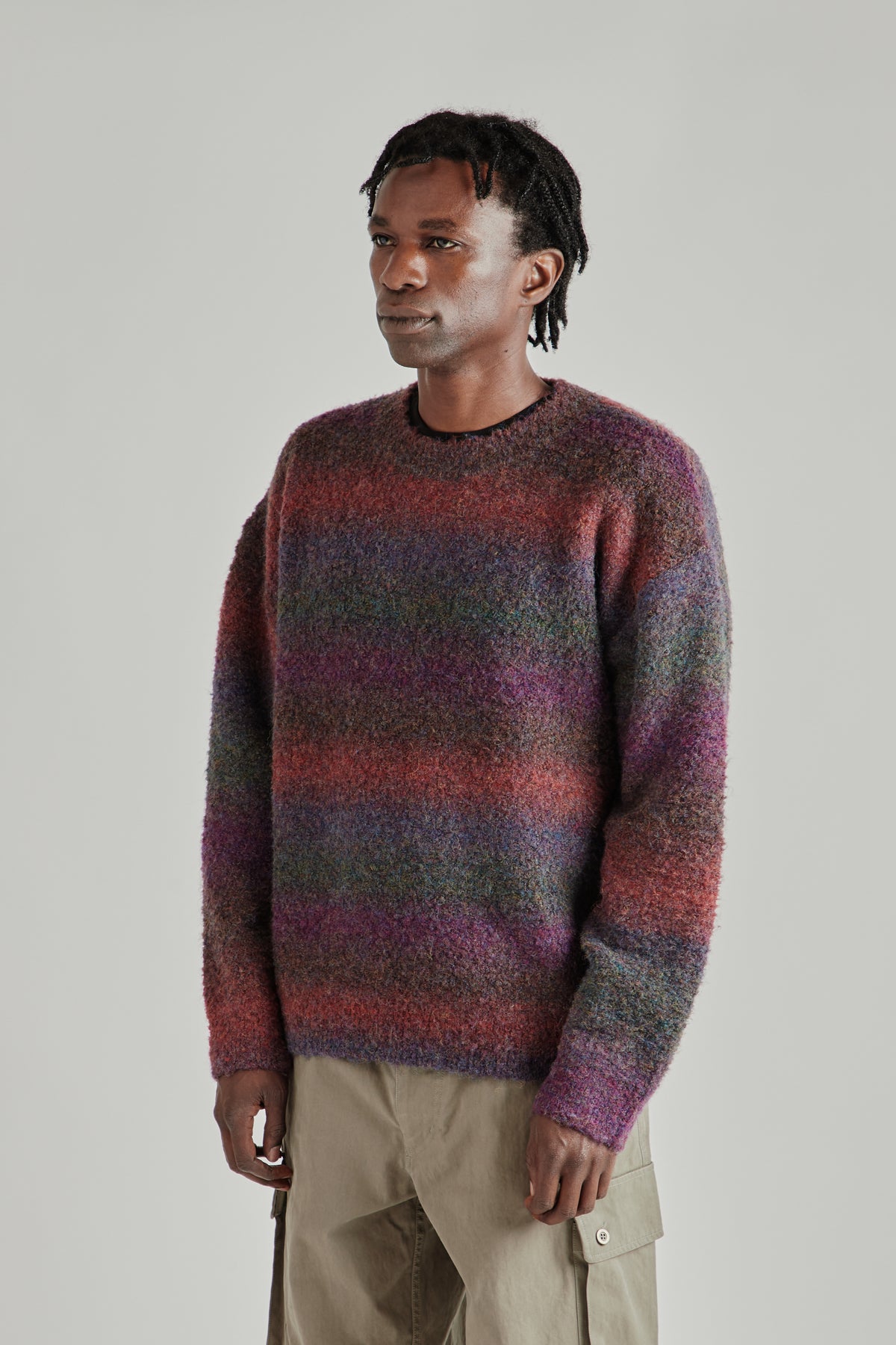 Frizmworks FW26 GRADATION BOUCLE KNIT Purple0879