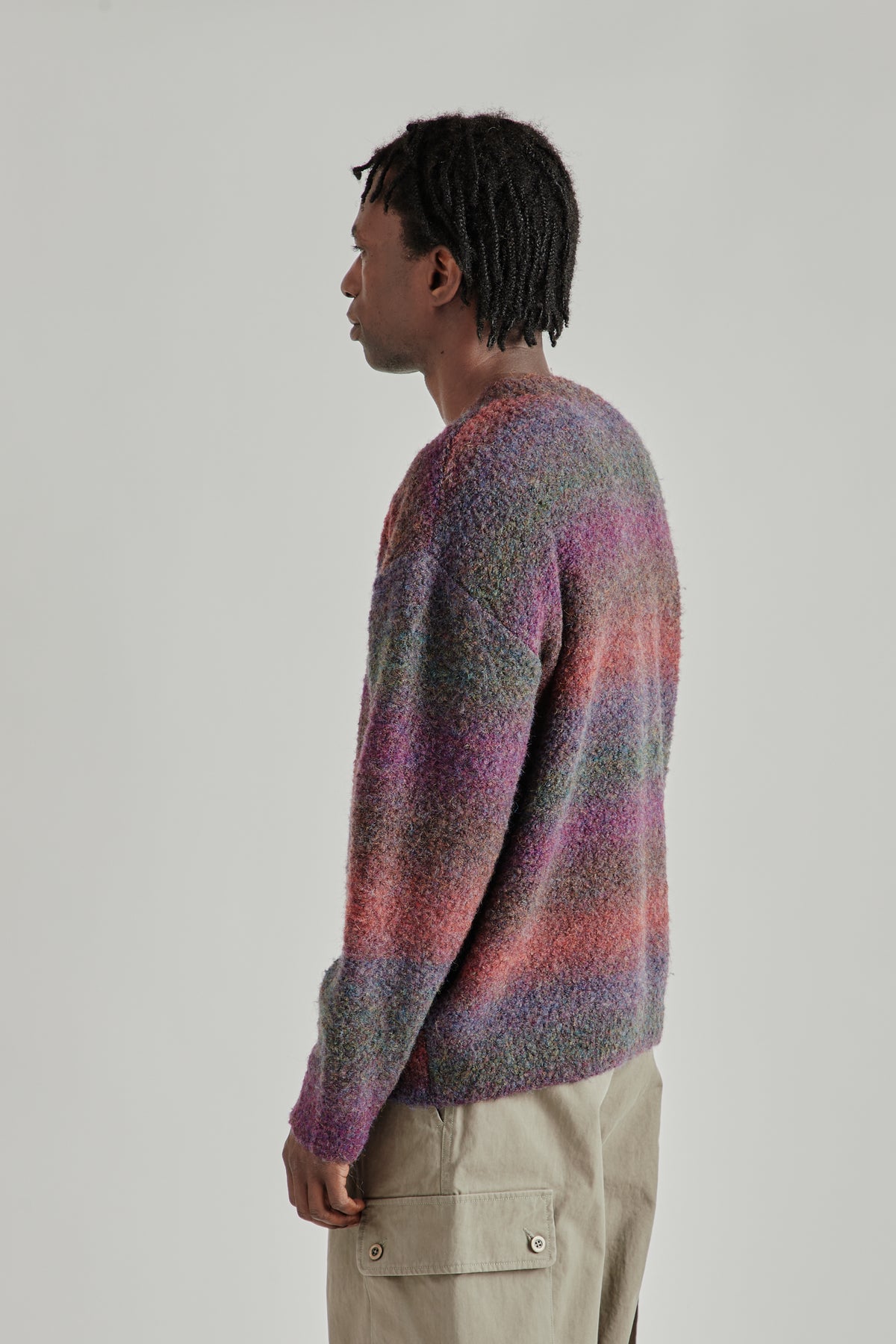 Frizmworks FW26 GRADATION BOUCLE KNIT Purple0882