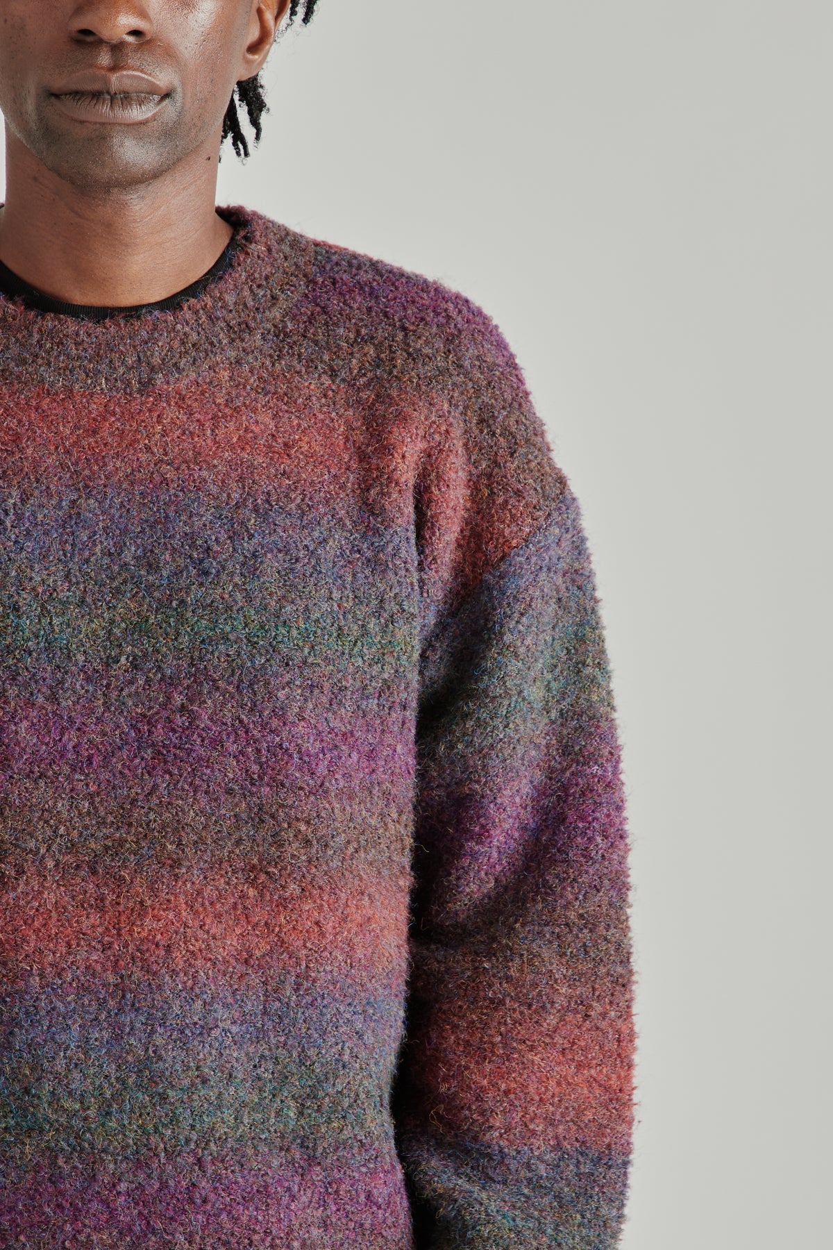 Frizmworks FW26 GRADATION BOUCLE KNIT Purple0888
