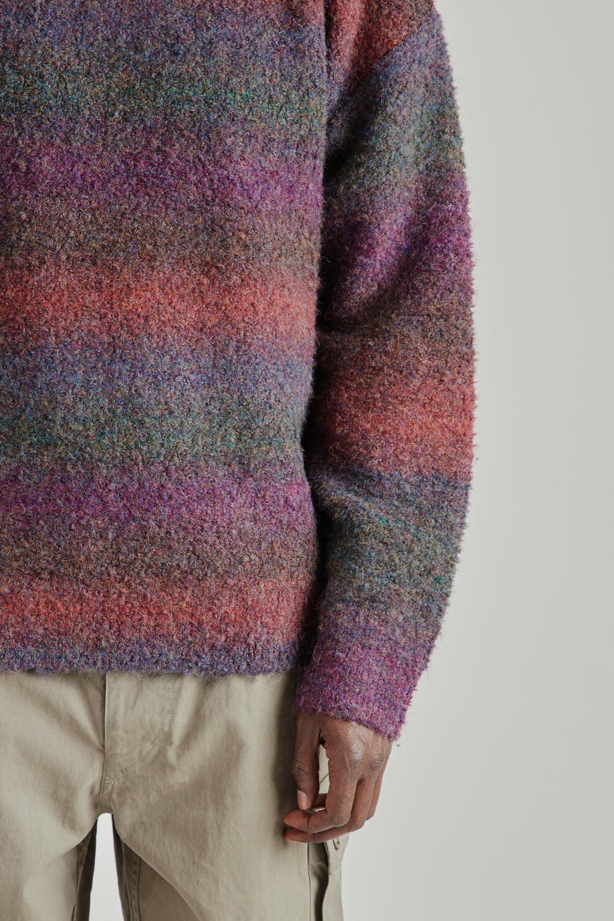 Frizmworks FW26 GRADATION BOUCLE KNIT Purple0889