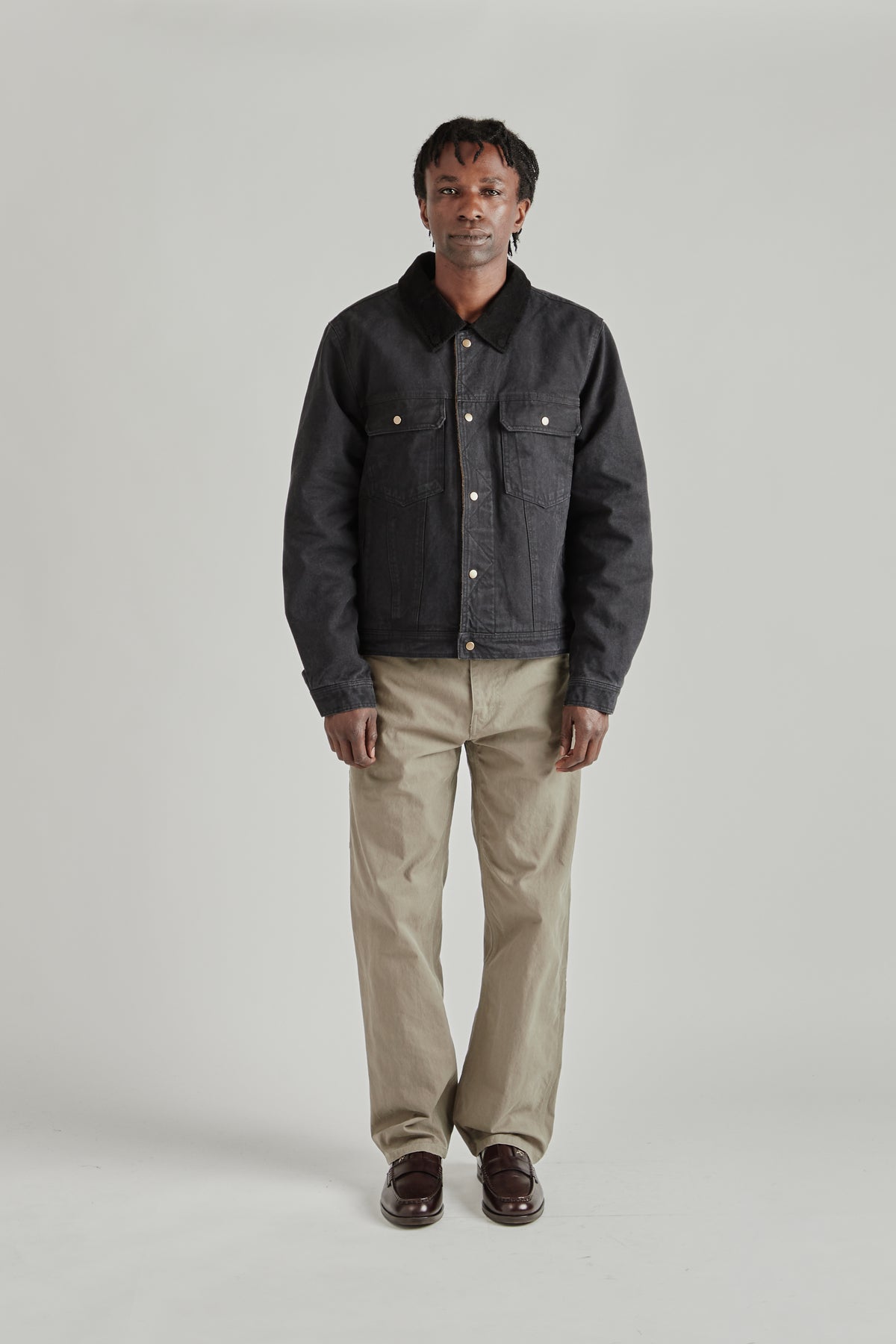 Heavy Canvas Storm Trucker Jacket - Black