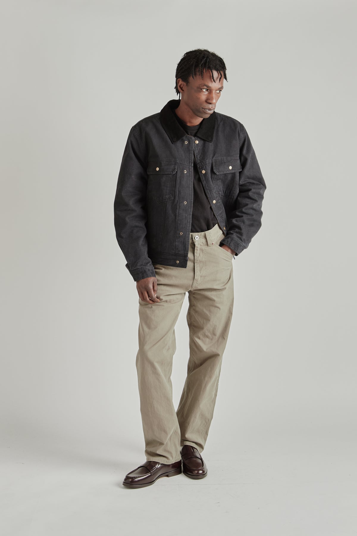 Heavy Canvas Storm Trucker Jacket - Black