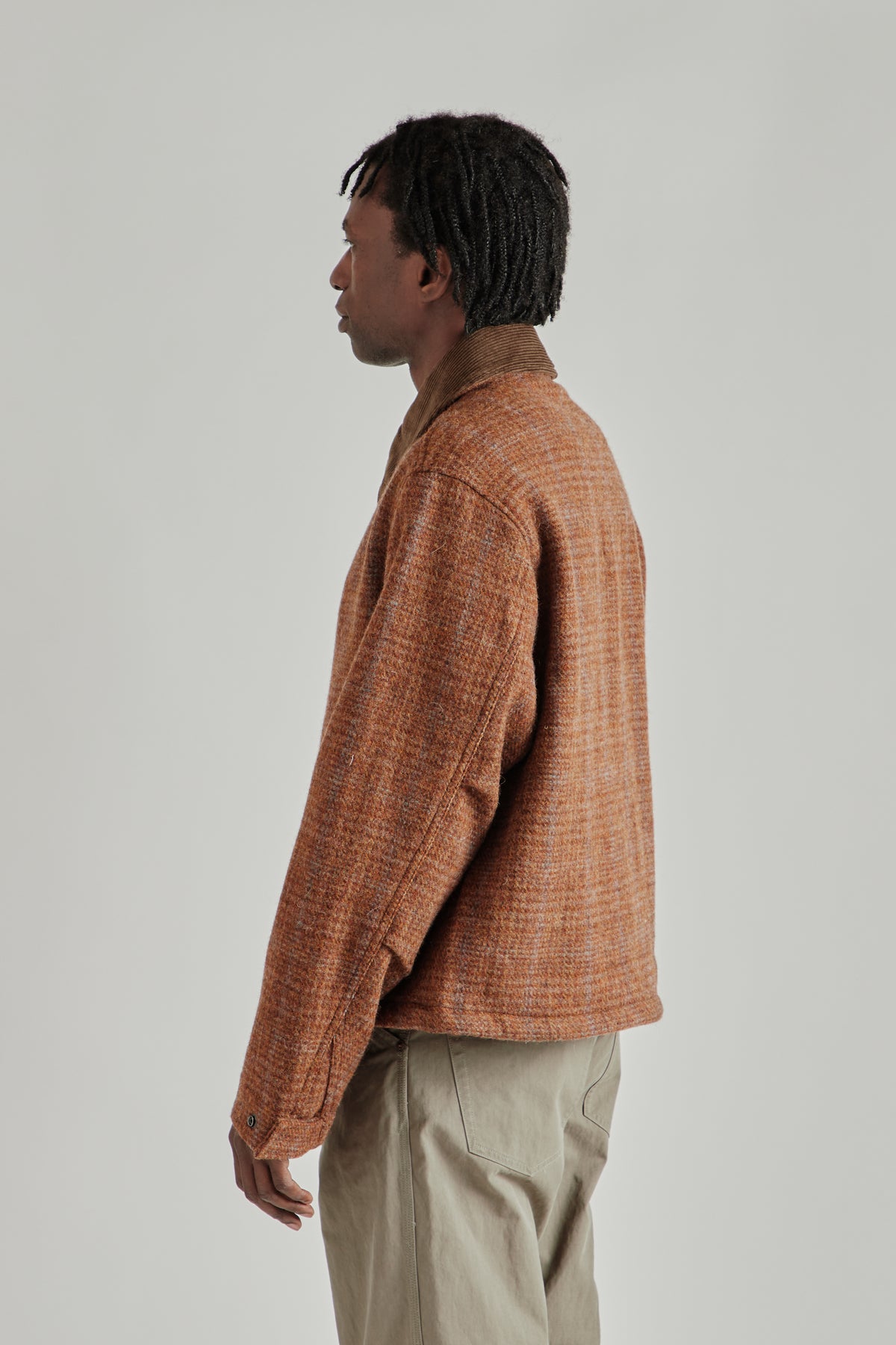 Herringbone Wool Hunting Jacket - Pine Brown