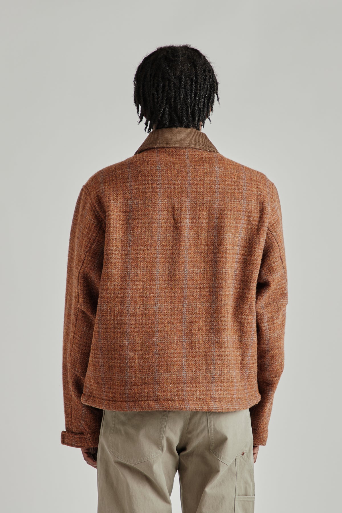 Herringbone Wool Hunting Jacket - Pine Brown
