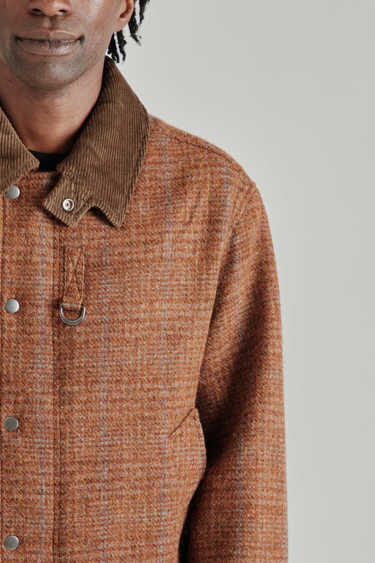 Herringbone Wool Hunting Jacket - Pine Brown