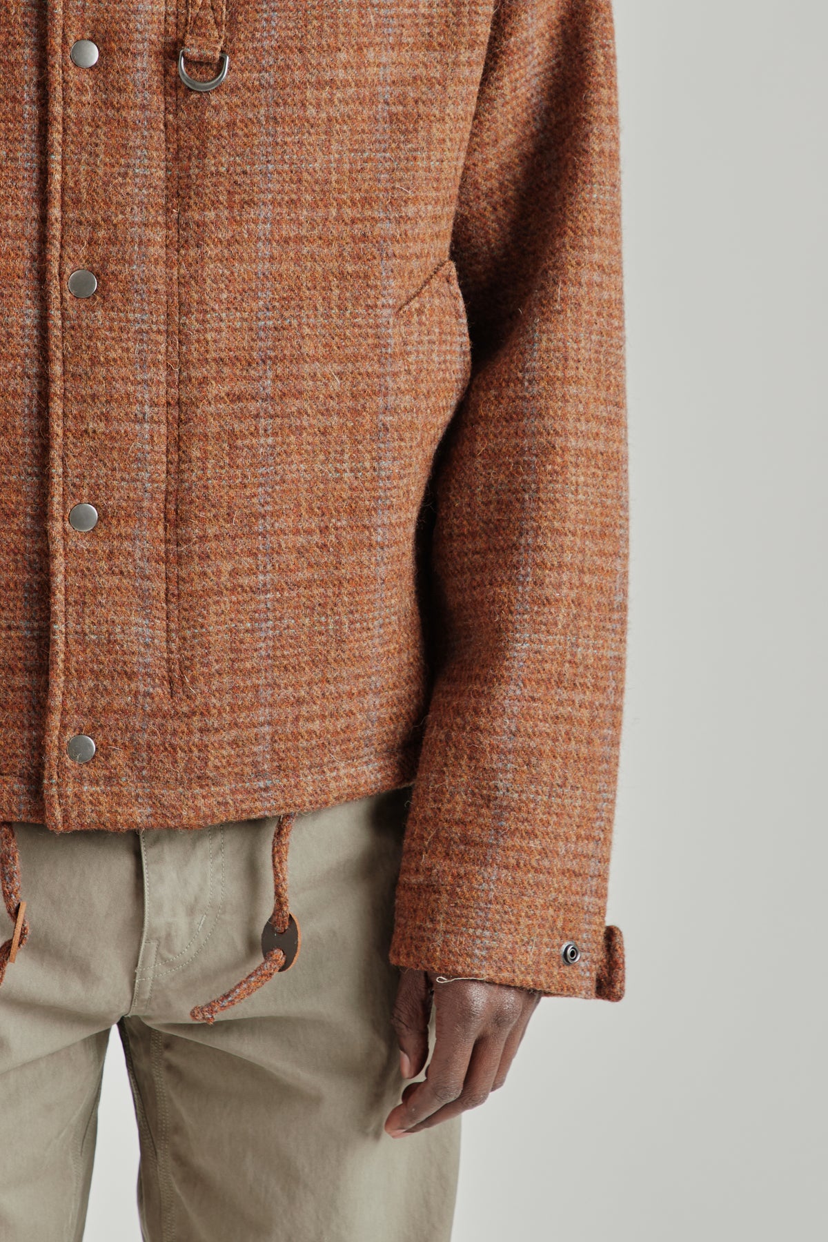Herringbone Wool Hunting Jacket - Pine Brown