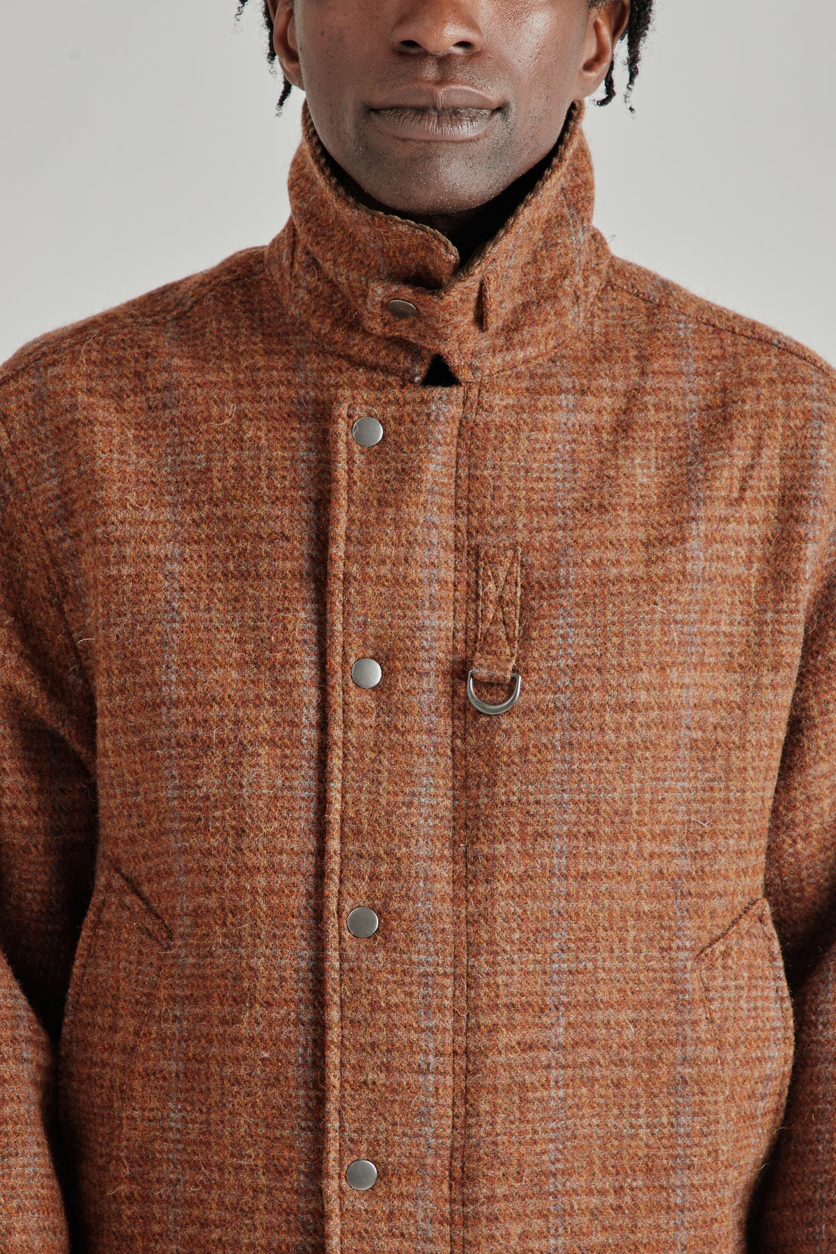 Herringbone Wool Hunting Jacket - Pine Brown