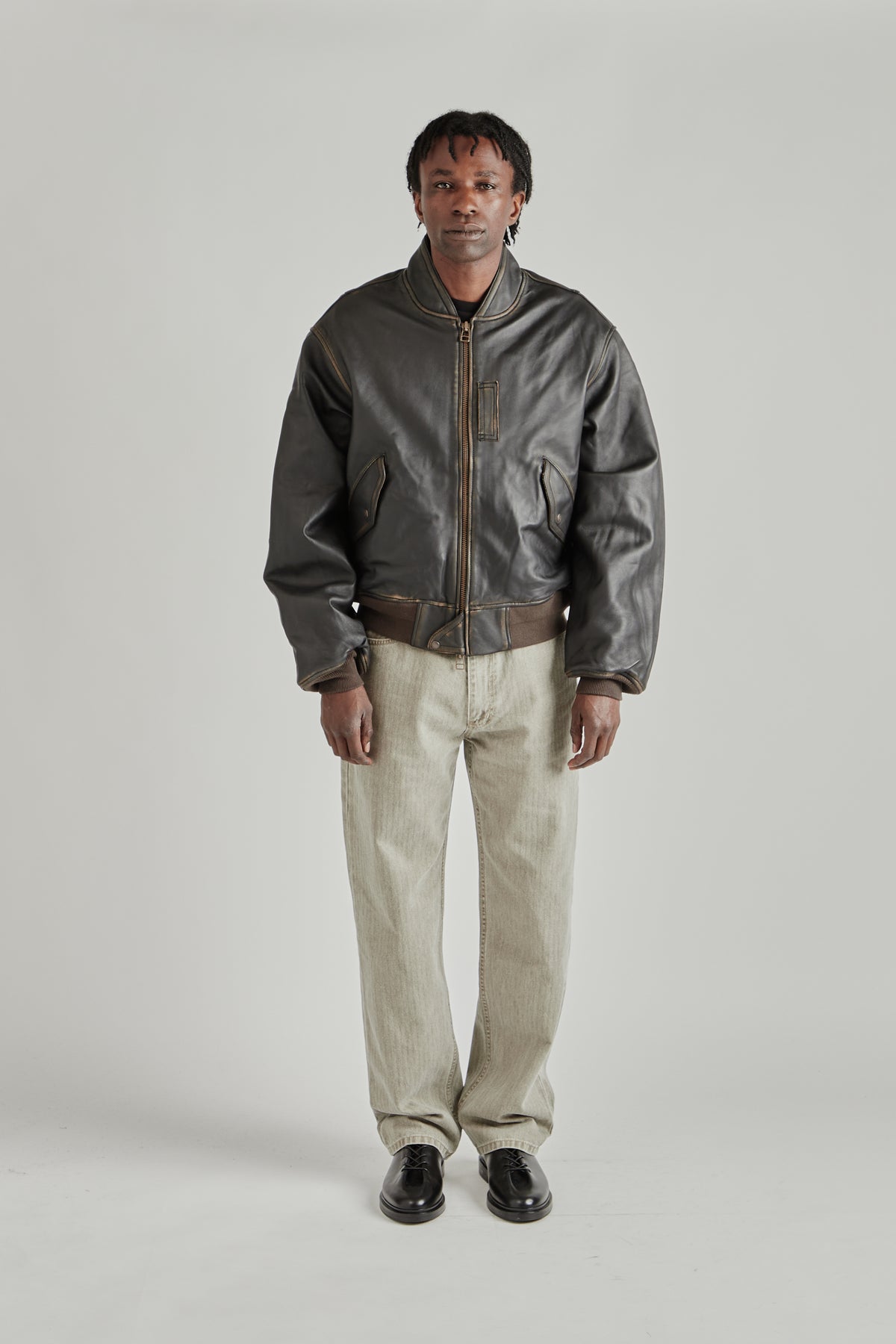 Lambskin Flight Jacket - Brown