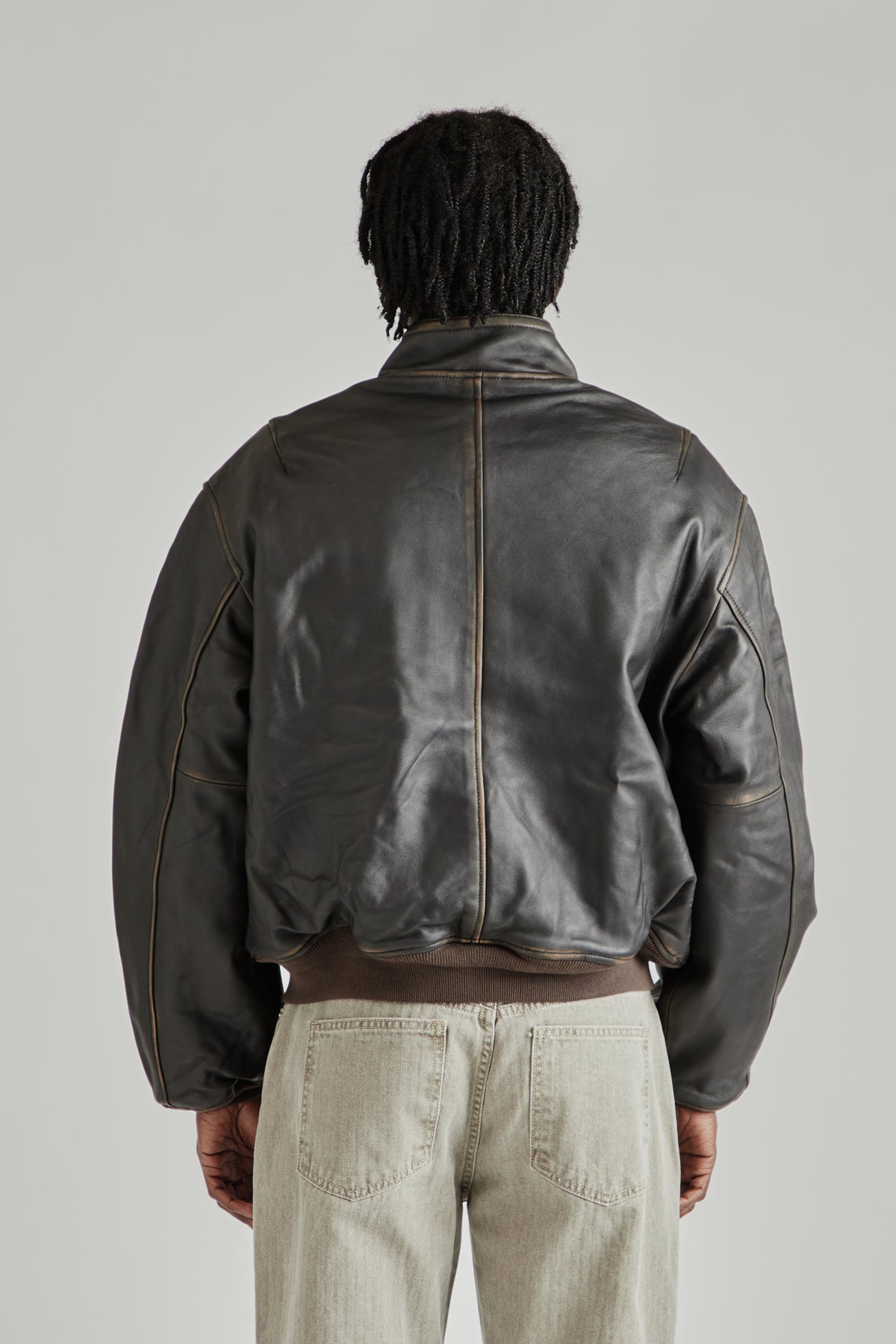 Lambskin Flight Jacket - Brown