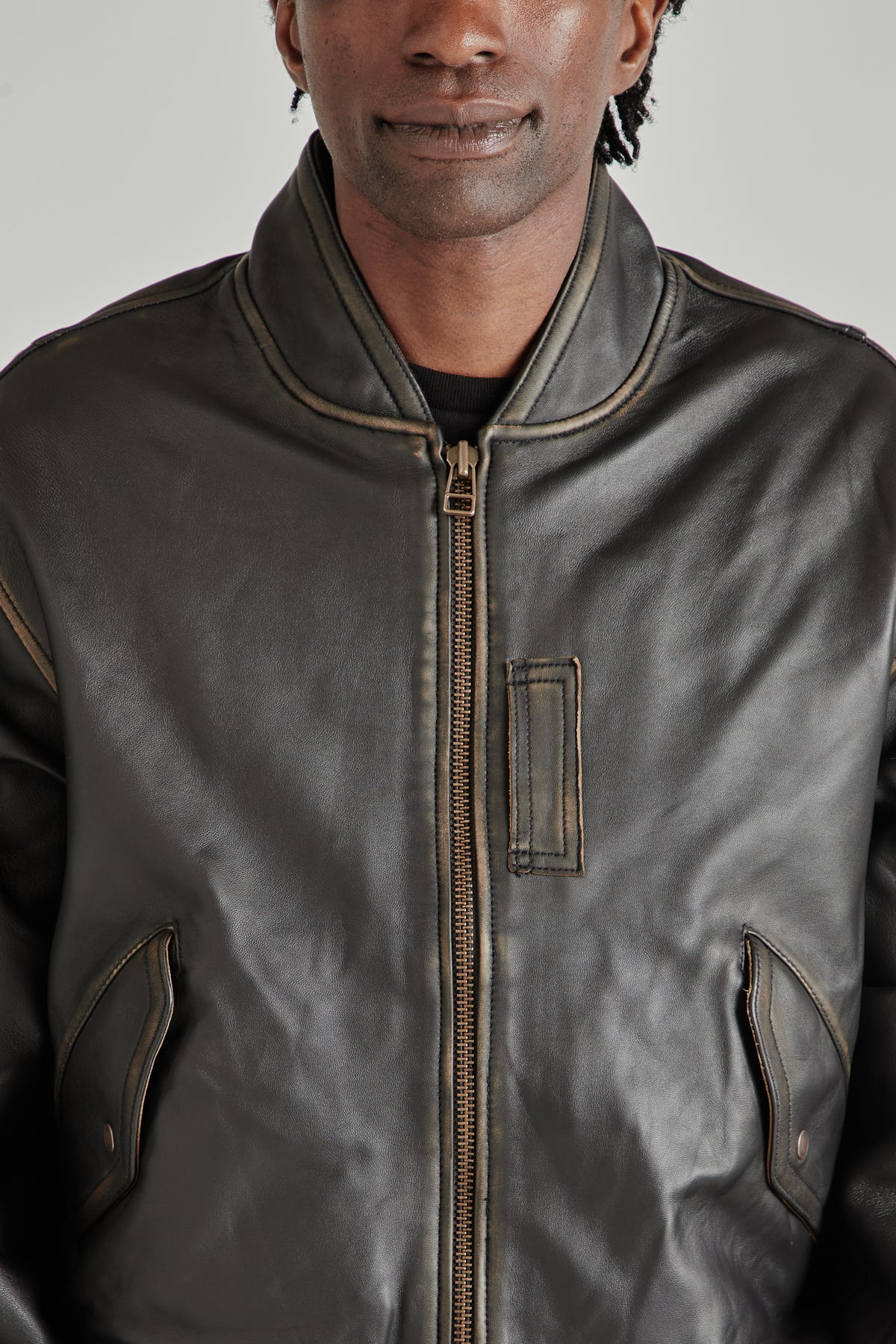 Lambskin Flight Jacket - Brown