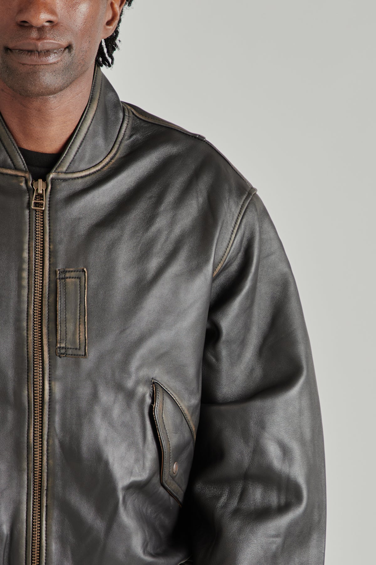 Lambskin Flight Jacket - Brown