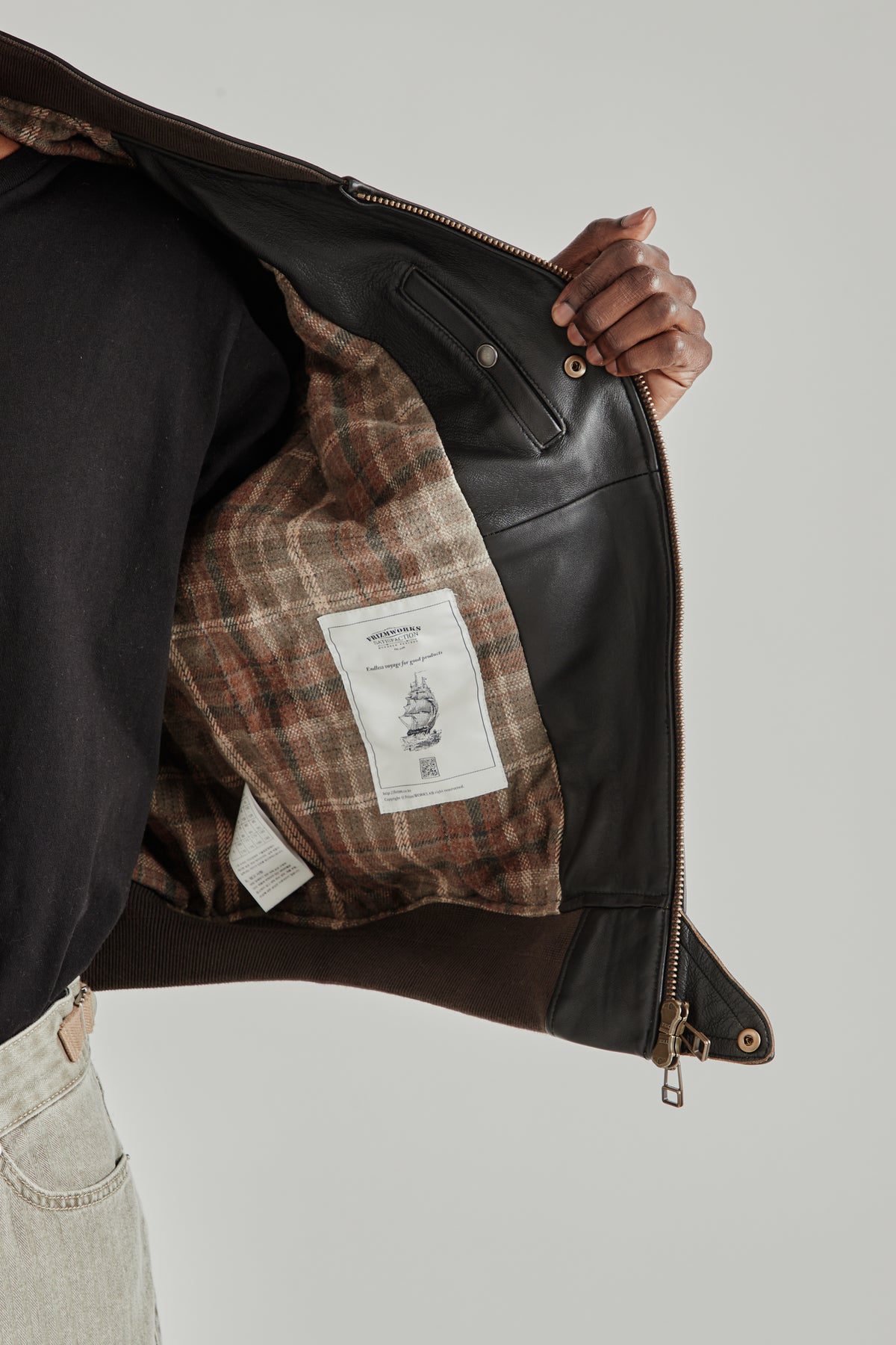 Lambskin Flight Jacket - Brown