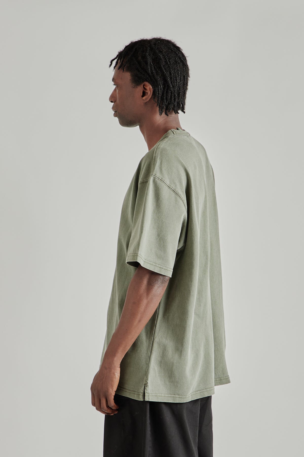 Frizmworks FW26 OG PIGMENT DYEING HALF TEE Olive- Ivory1091