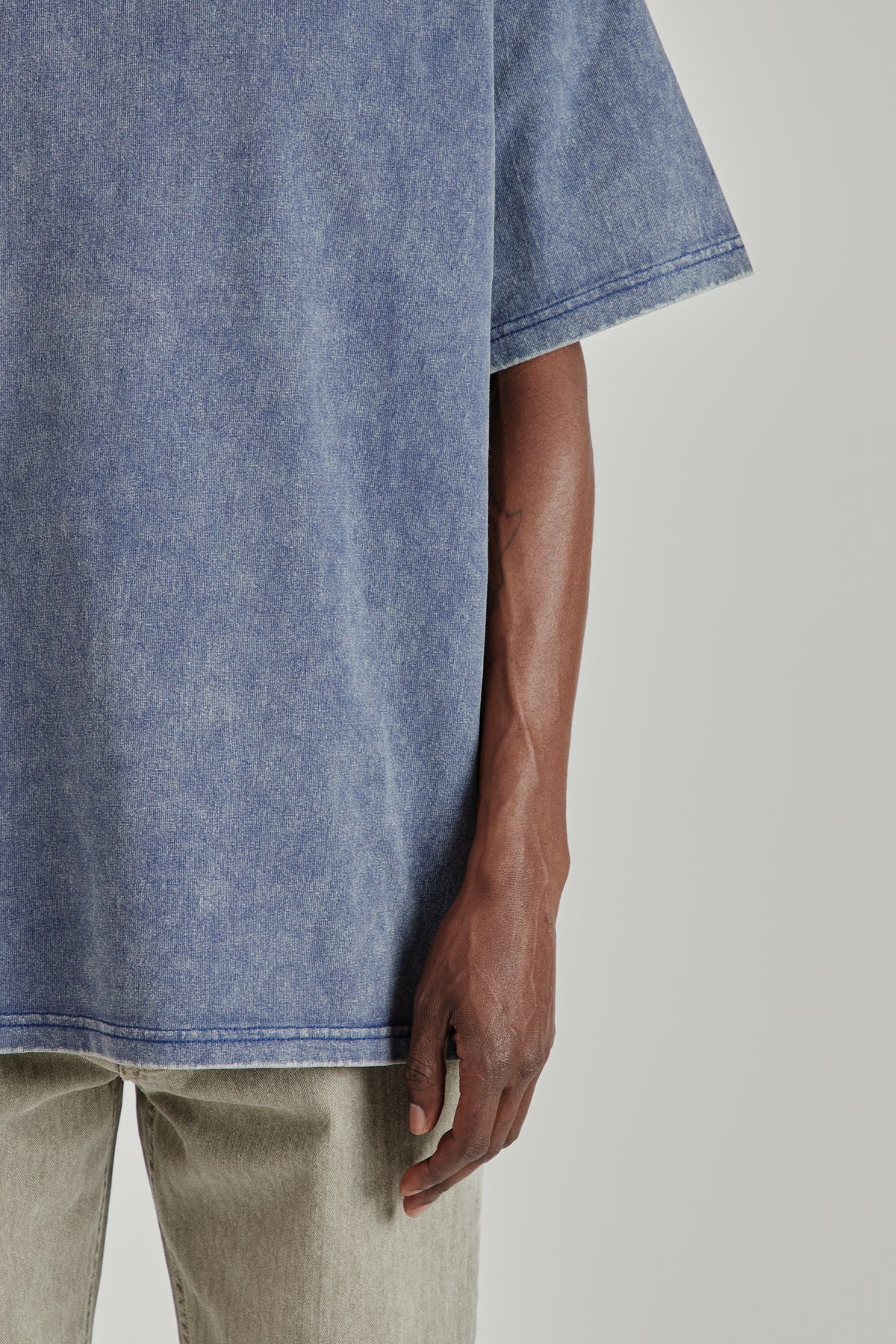 OG Vintage Dyeing Half Tee - Washed Navy