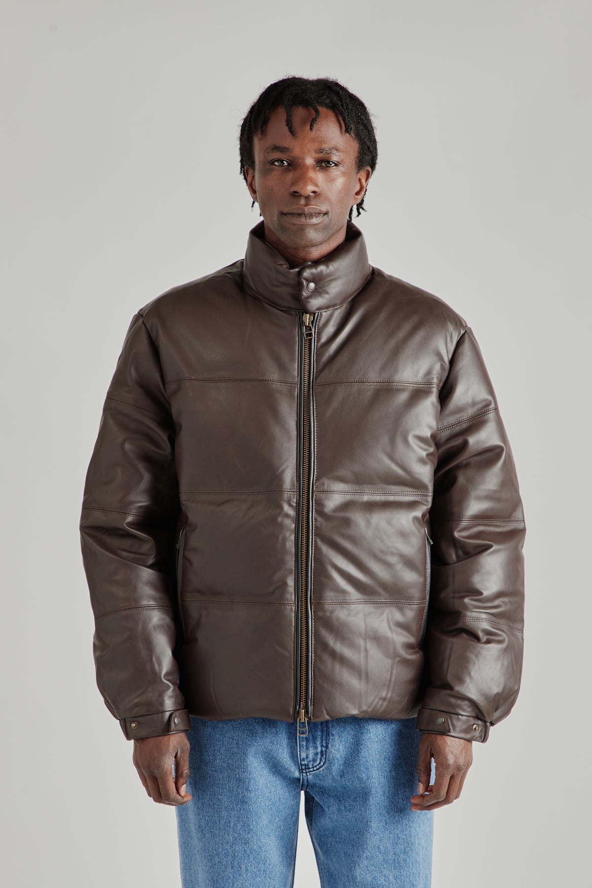Snowdon Lambskin Down Jacket - Brown