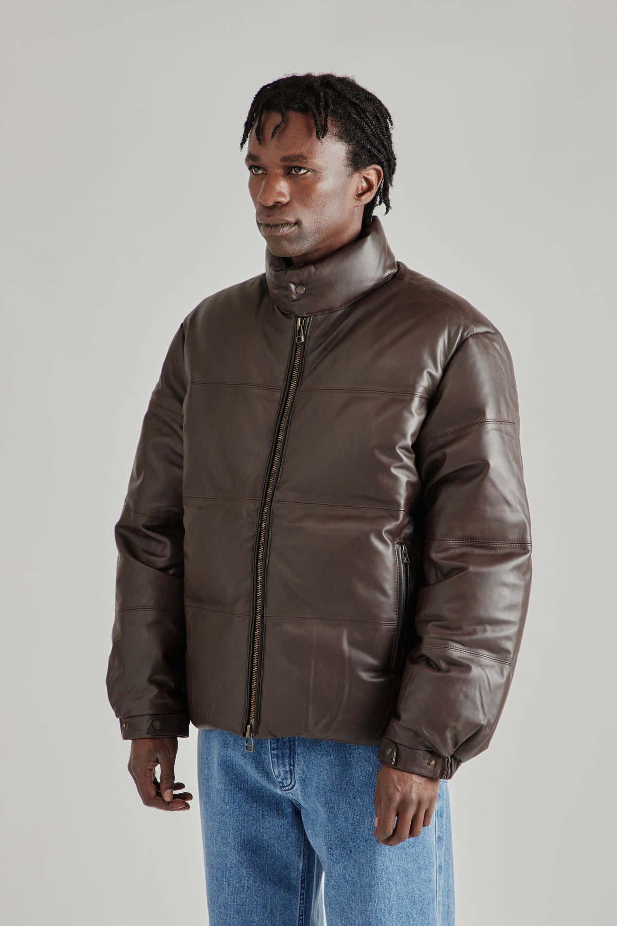 Snowdon Lambskin Down Jacket - Brown