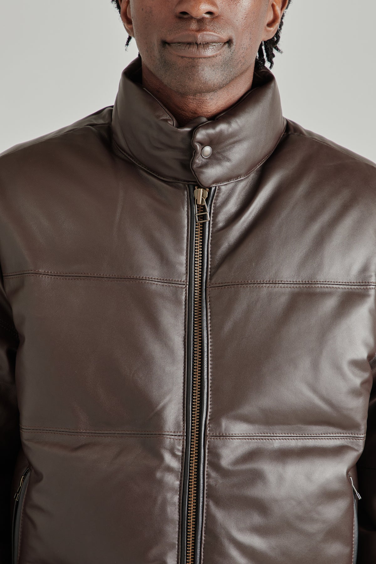 Snowdon Lambskin Down Jacket - Brown