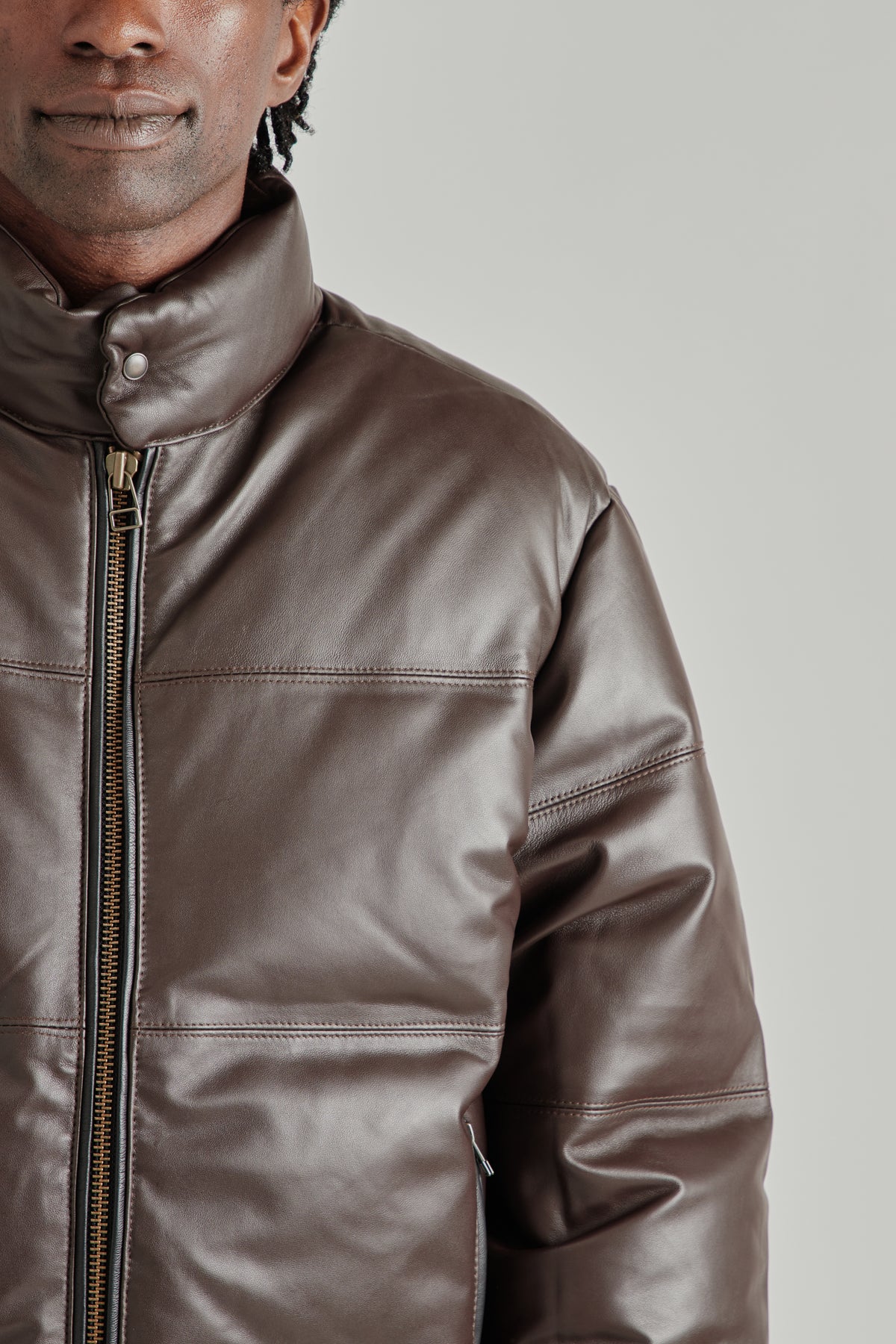 Snowdon Lambskin Down Jacket - Brown