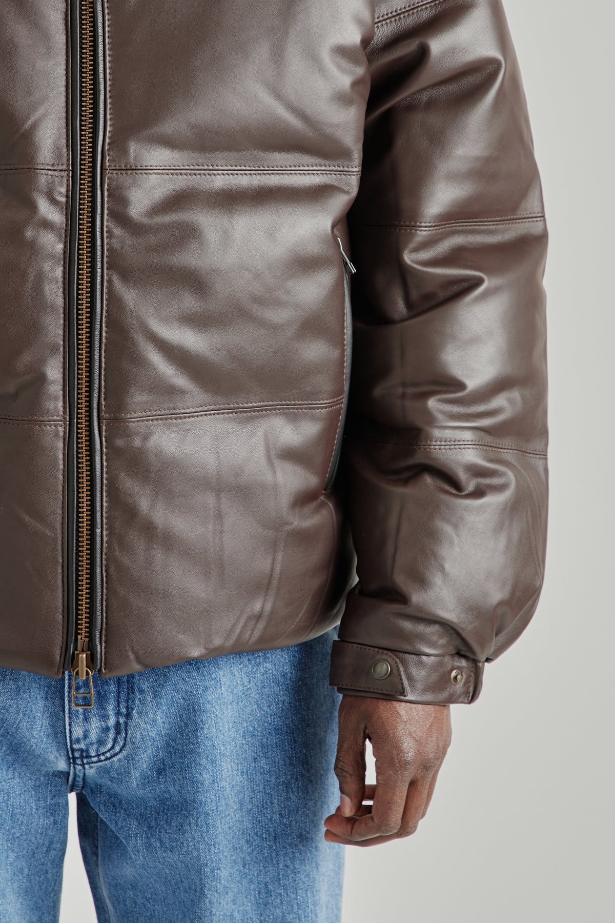 Snowdon Lambskin Down Jacket - Brown