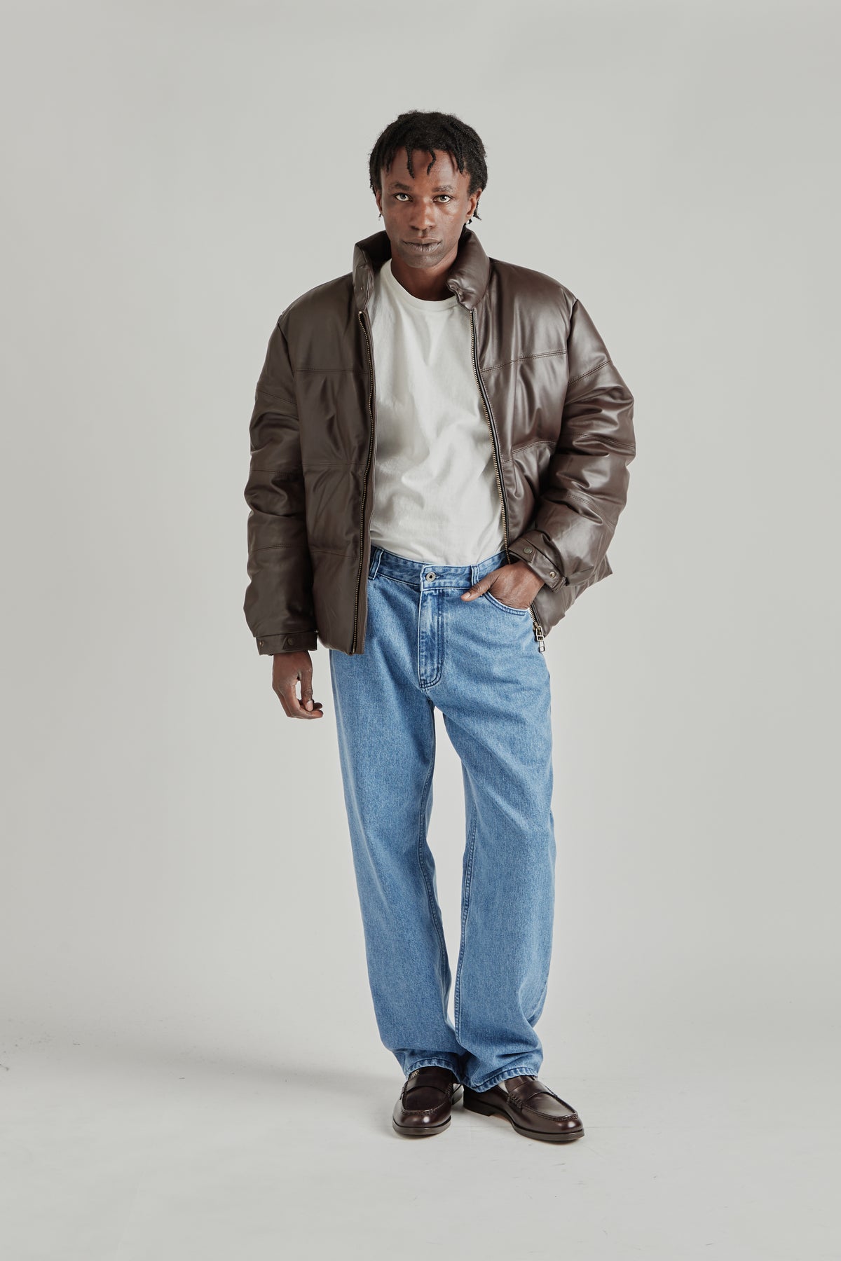 Snowdon Lambskin Down Jacket - Brown