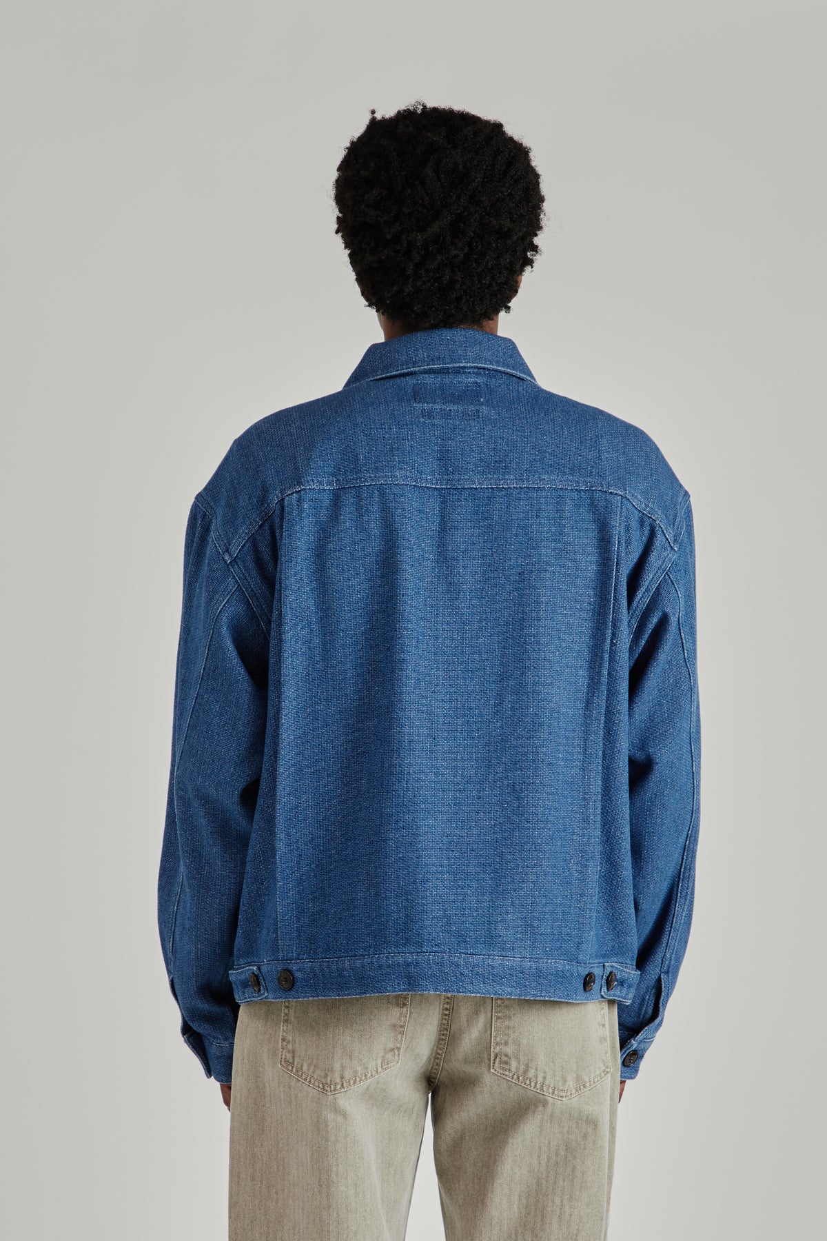 Sashiko Denim Trucket Jacket - Mid Blue