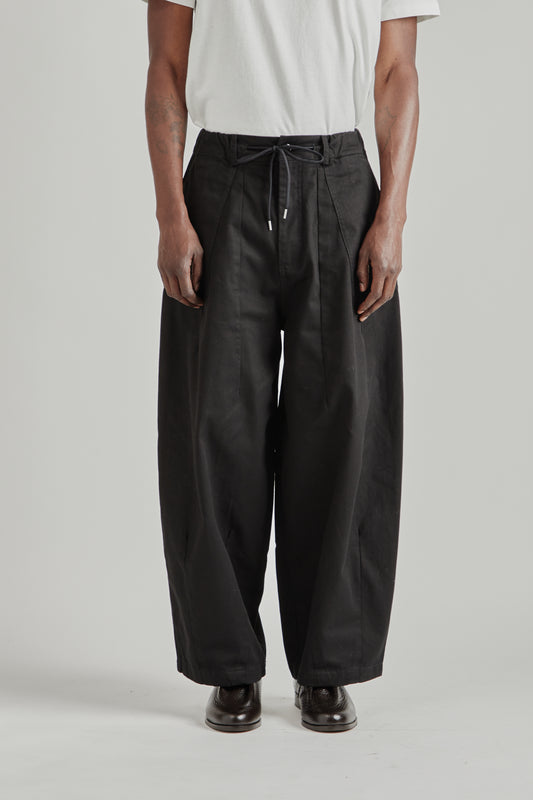 Twill Balloon Pants - Black