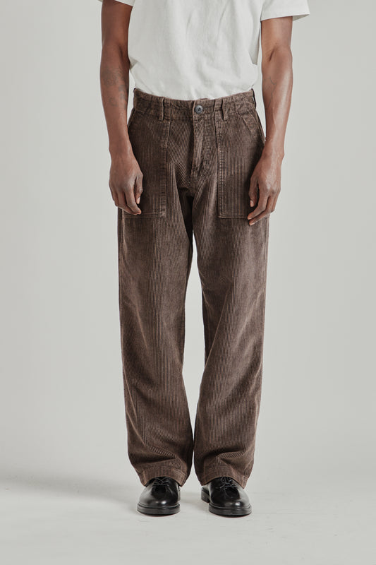 Vintage Corduroy Fatigue Pants - Washed Brown