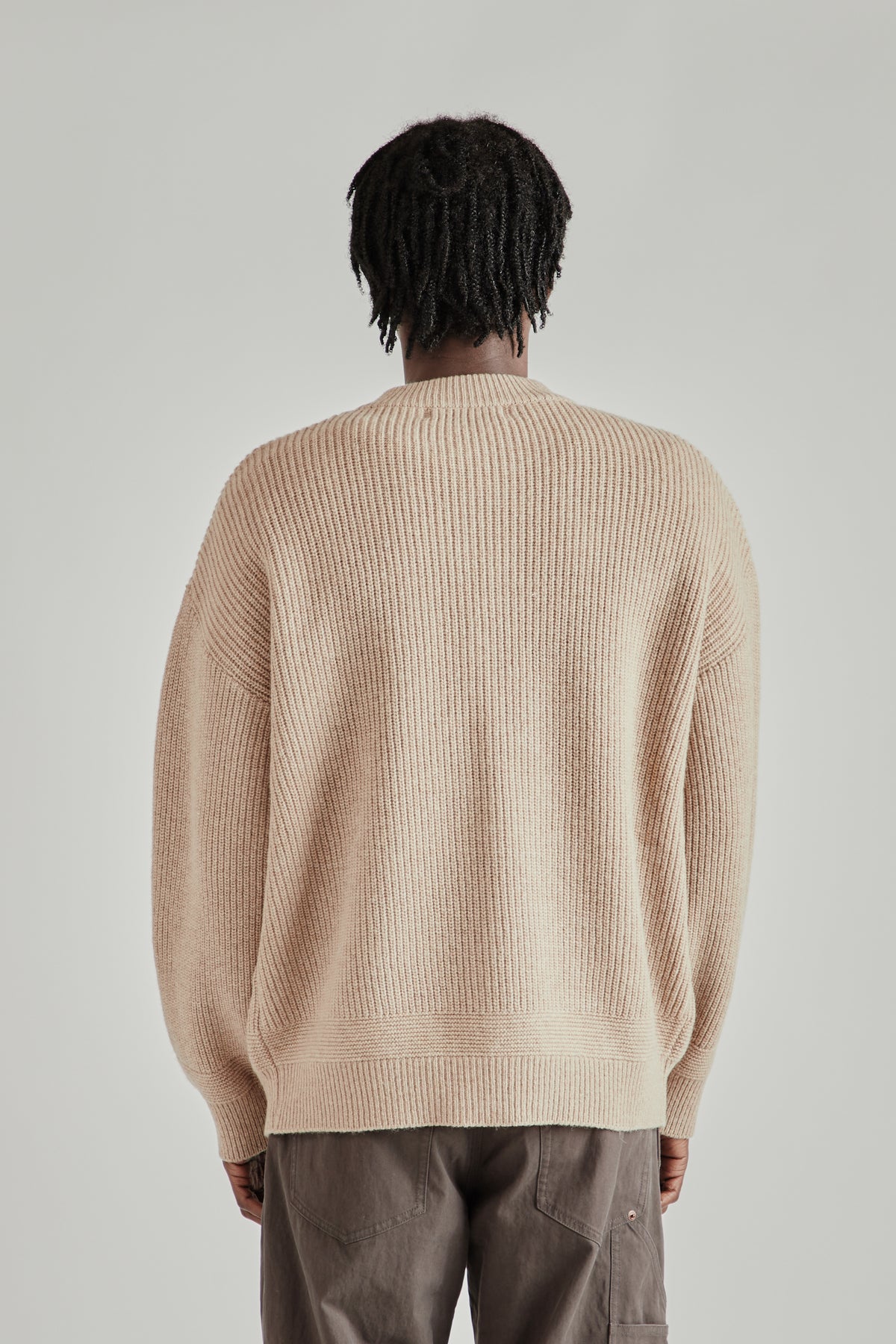 Wool Deck Zipup Cardigan - Oatmeal