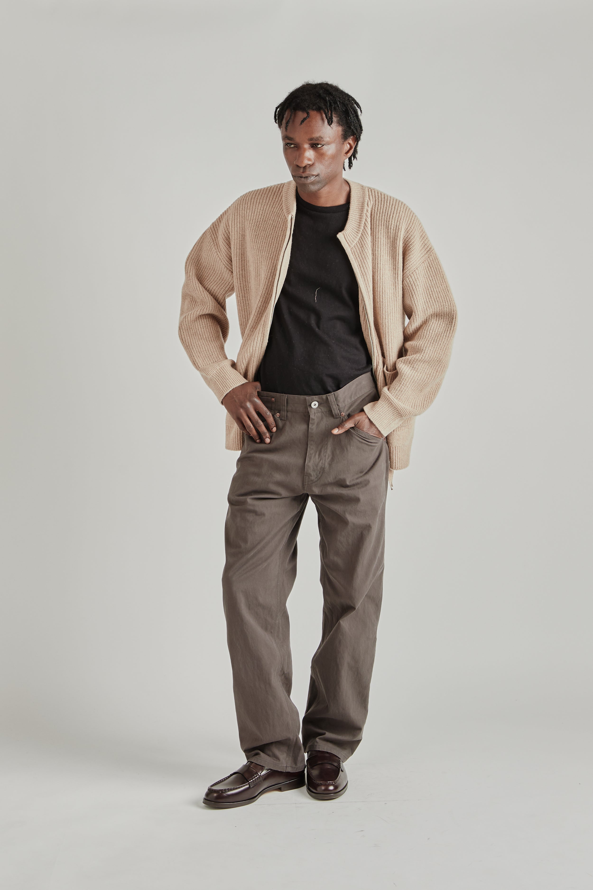 Frizmworks Wool Deck Zip Cardigan Oatmeal | Wallace Mercantile