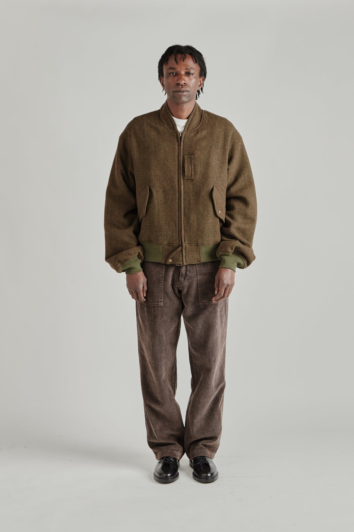 Wool Flight Jacket - Moss Green