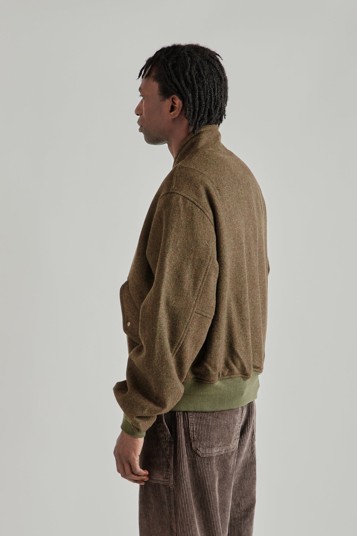 Wool Flight Jacket - Moss Green