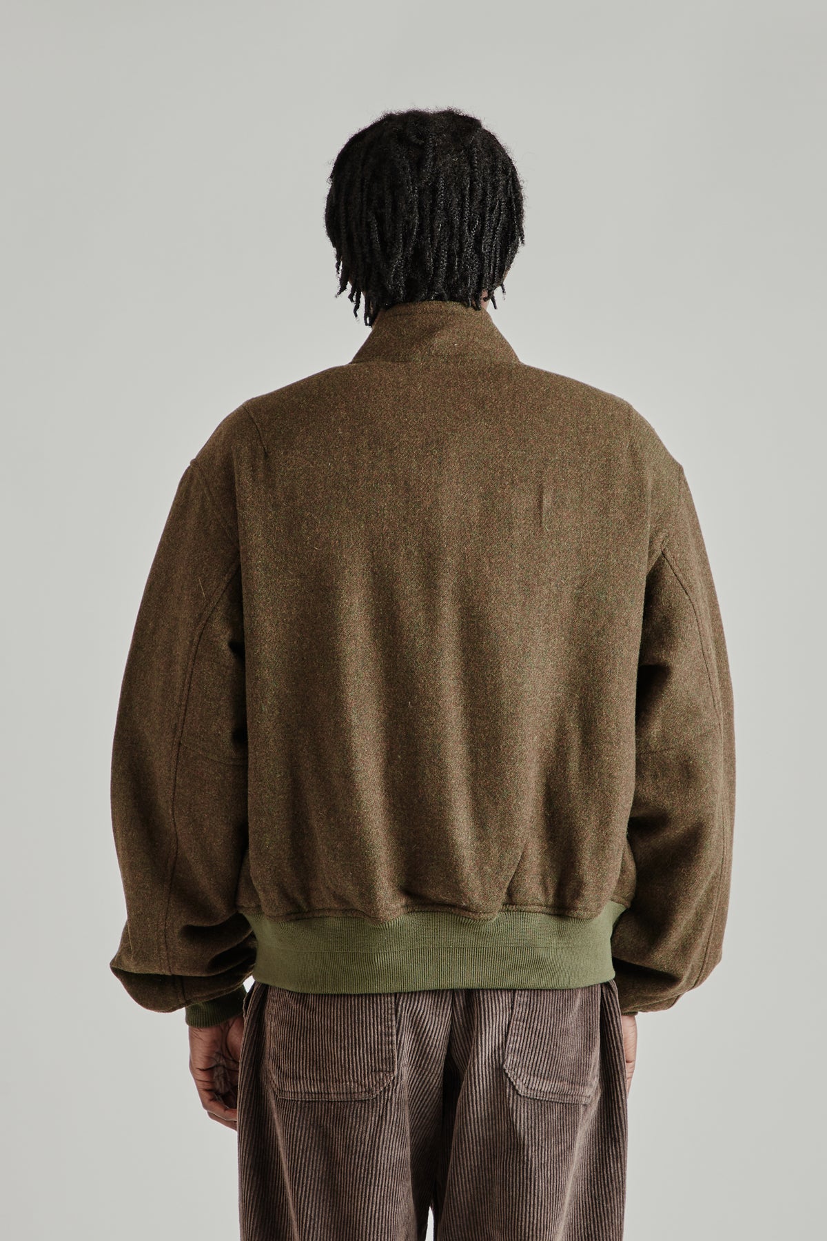 Wool Flight Jacket - Moss Green