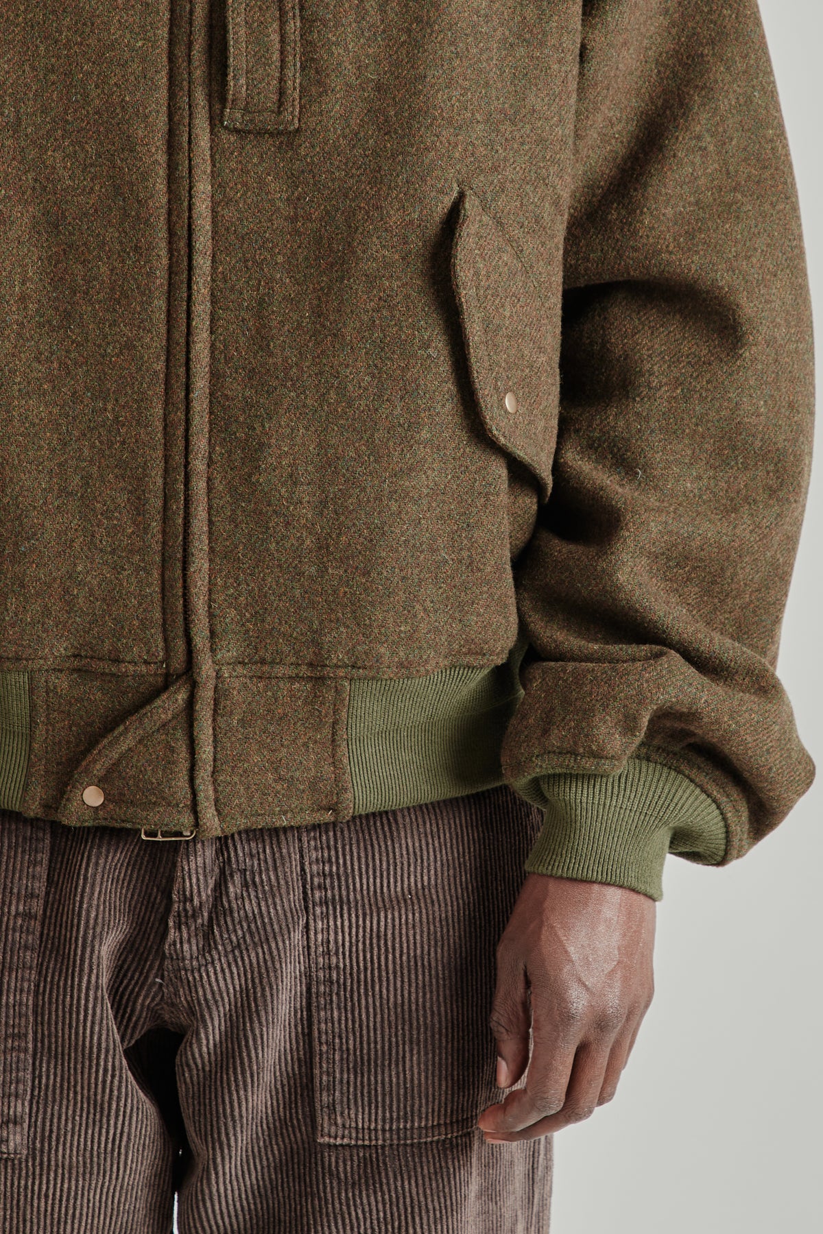 Wool Flight Jacket - Moss Green