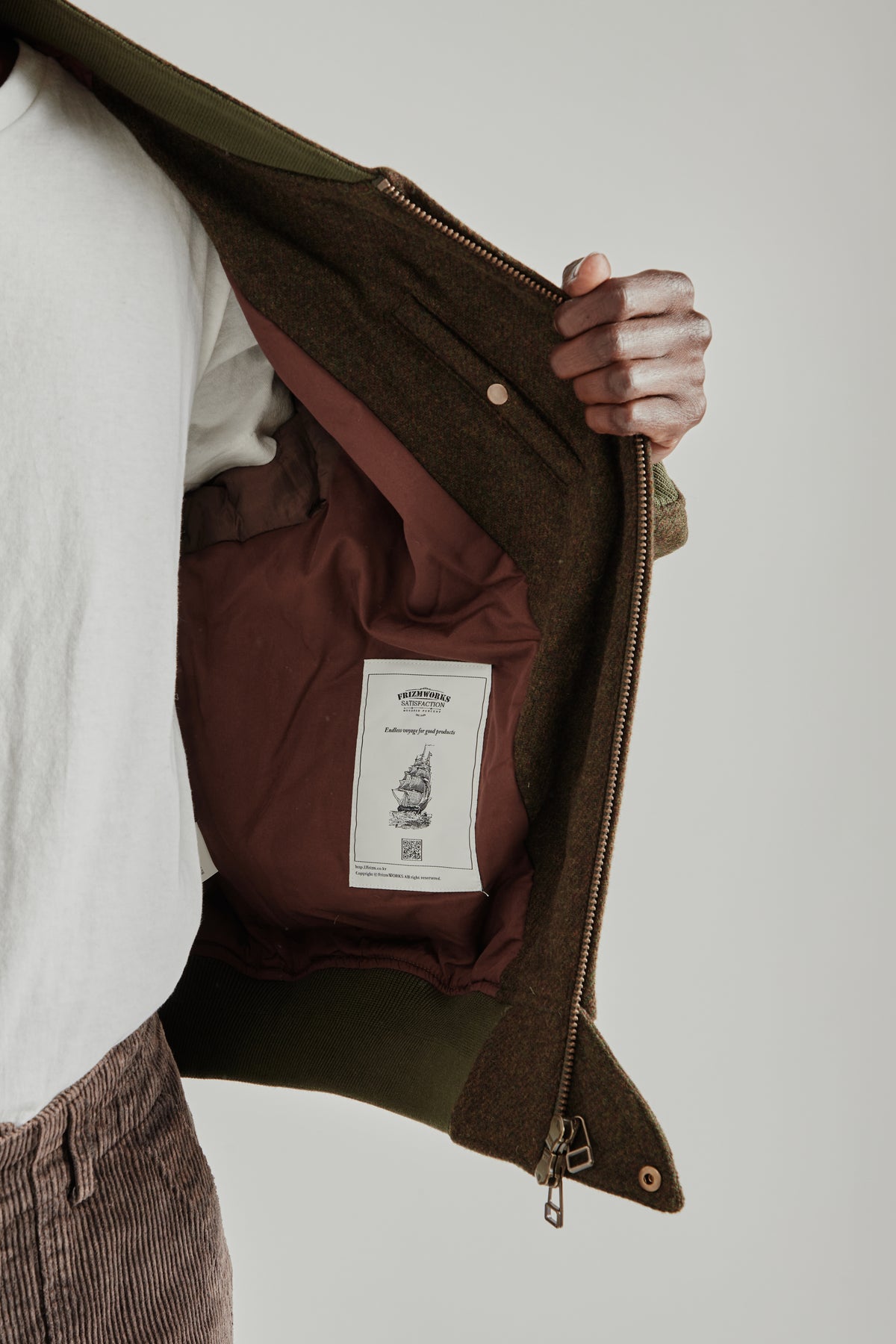 Wool Flight Jacket - Moss Green