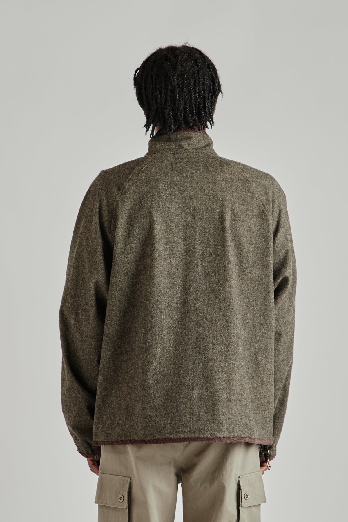 Wool Half Pullover - Forest Black