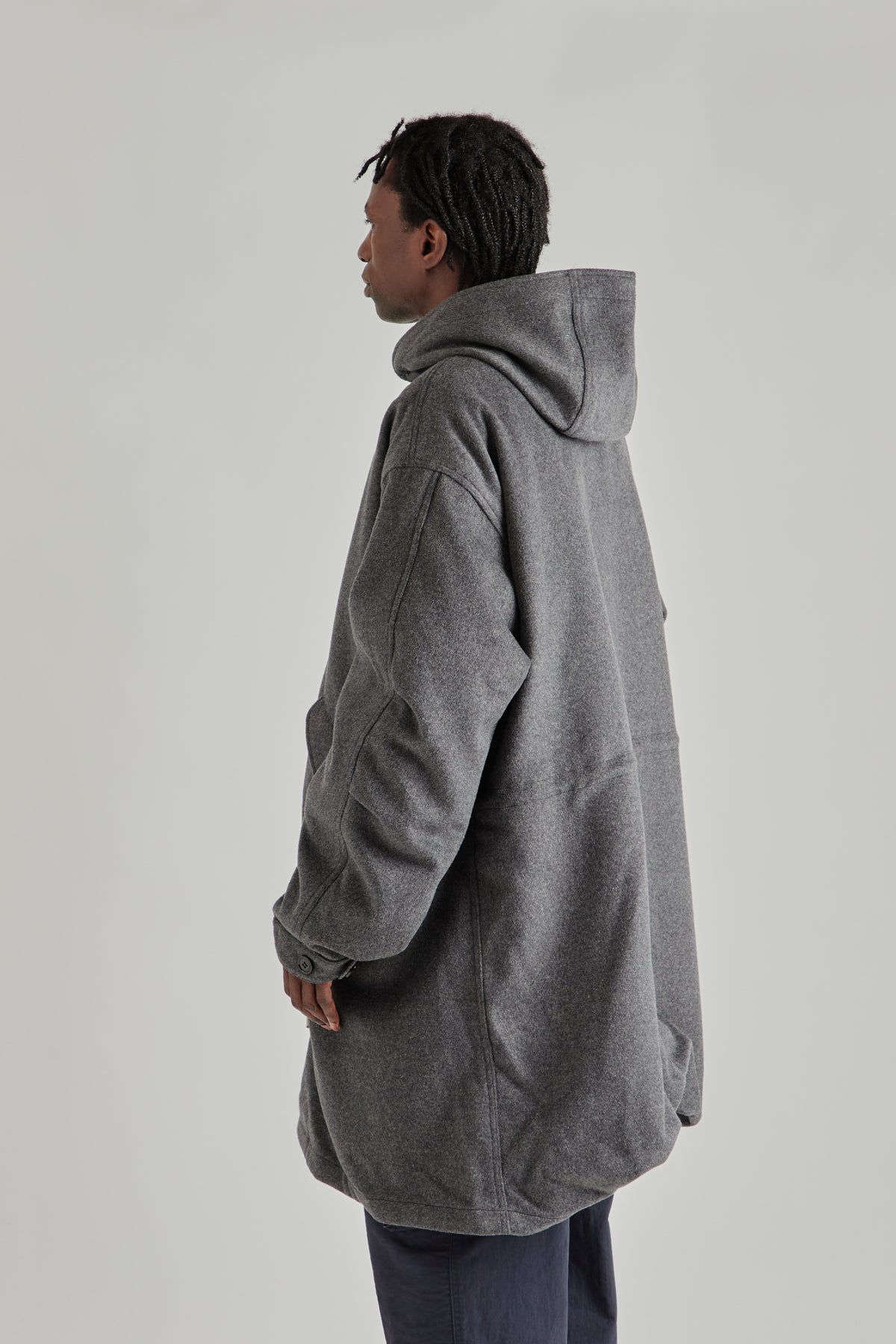 Wool Vincent Fishtail Parka - Charcoal