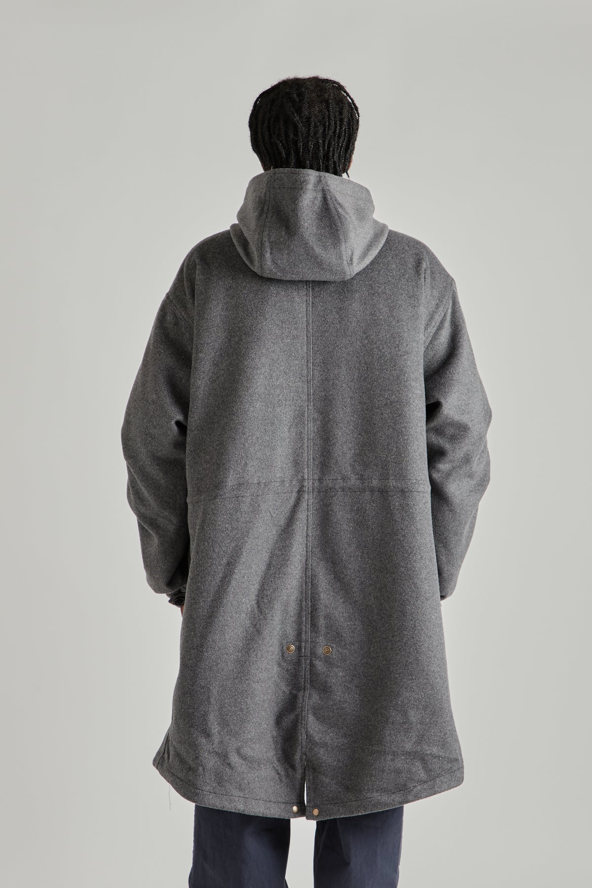 Wool Vincent Fishtail Parka - Charcoal
