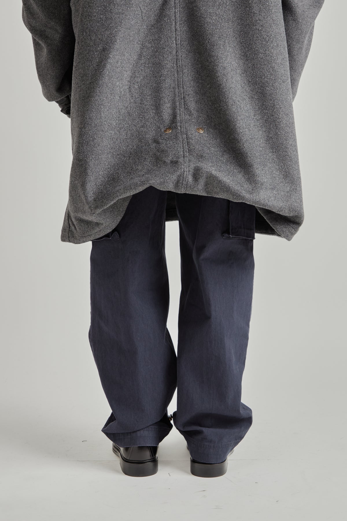 Wool Vincent Fishtail Parka - Charcoal