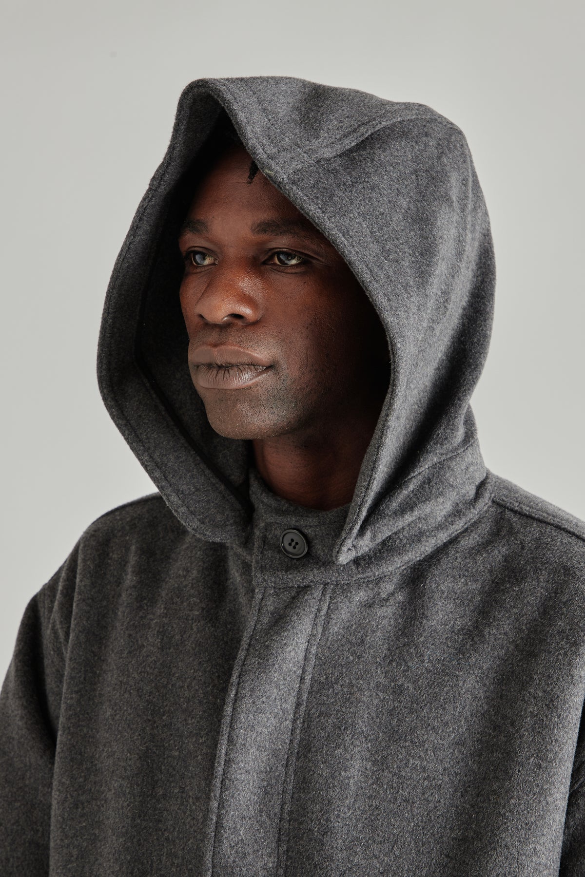 Wool Vincent Fishtail Parka - Charcoal