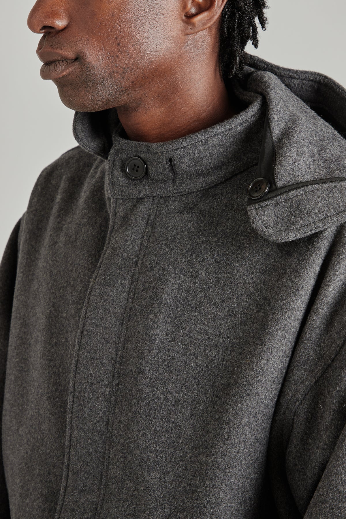 Wool Vincent Fishtail Parka - Charcoal