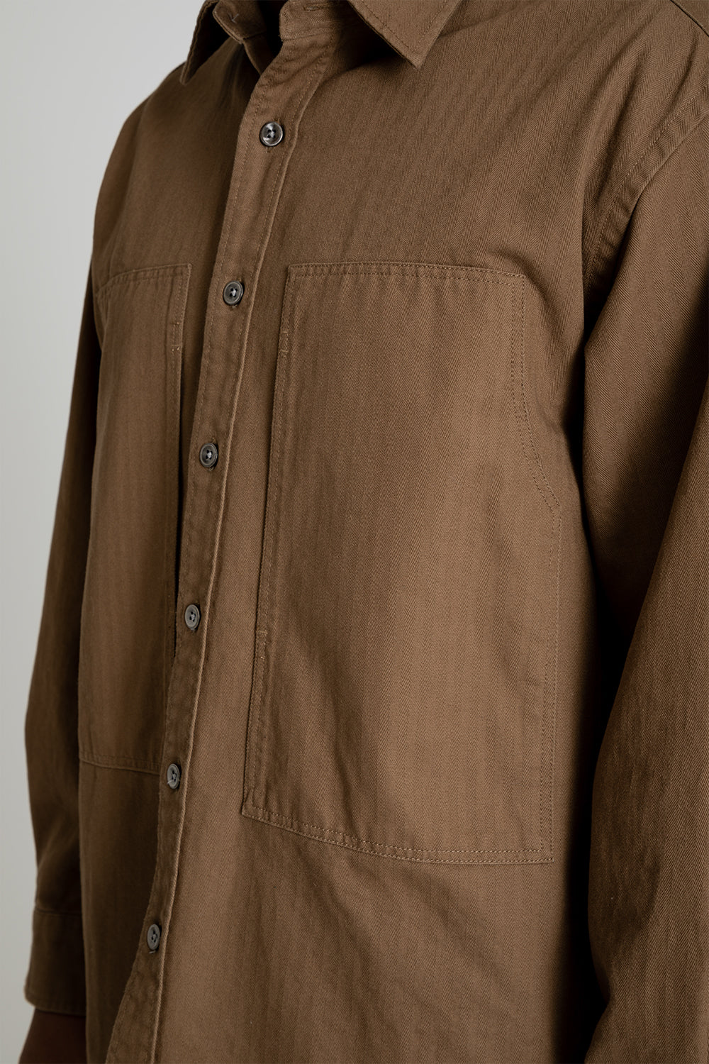Frizmworks HBT Carpenter Pocket Work Shirt Mocha Detail 02