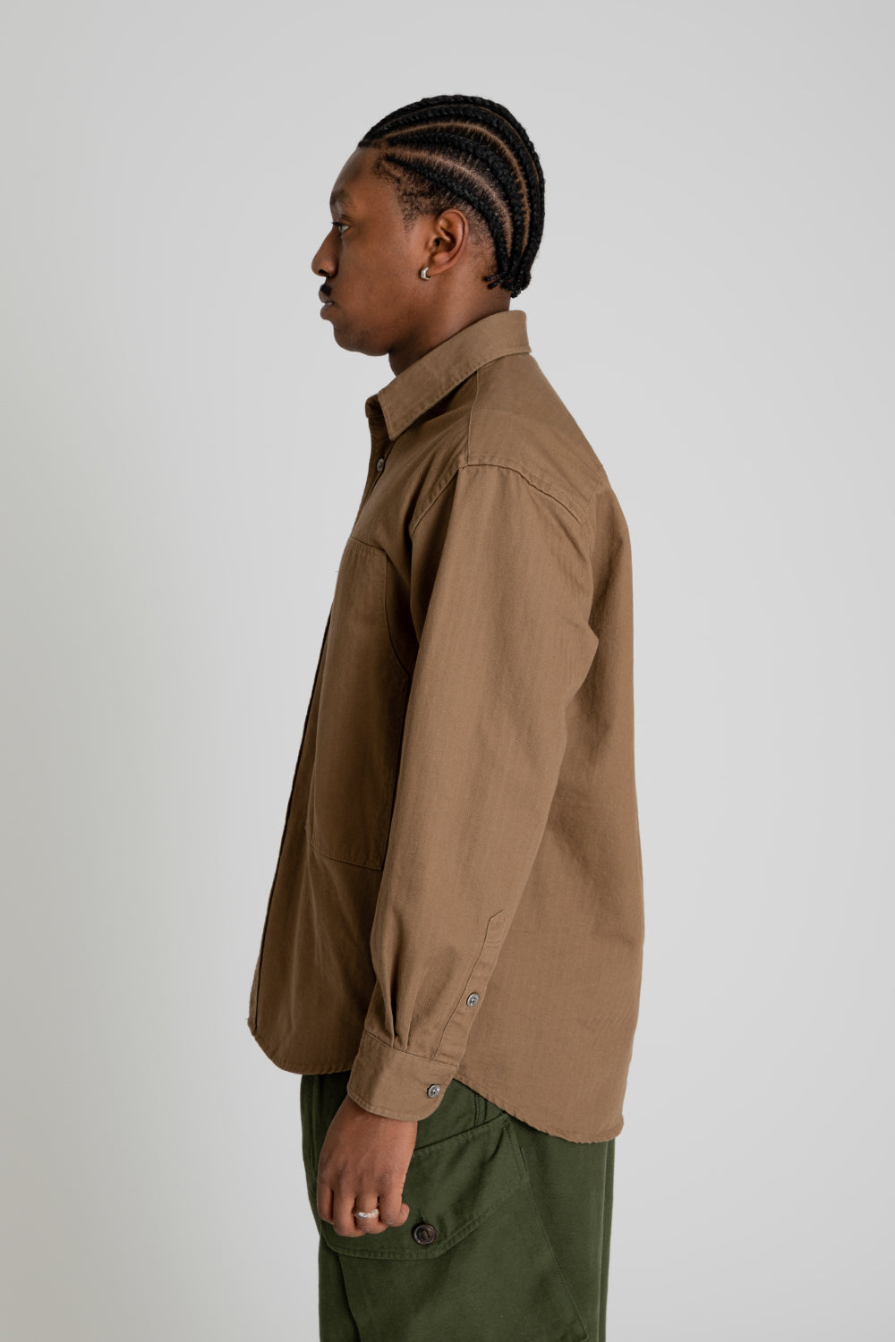 Frizmworks HBT Carpenter Pocket Work Shirt Mocha Detail 03