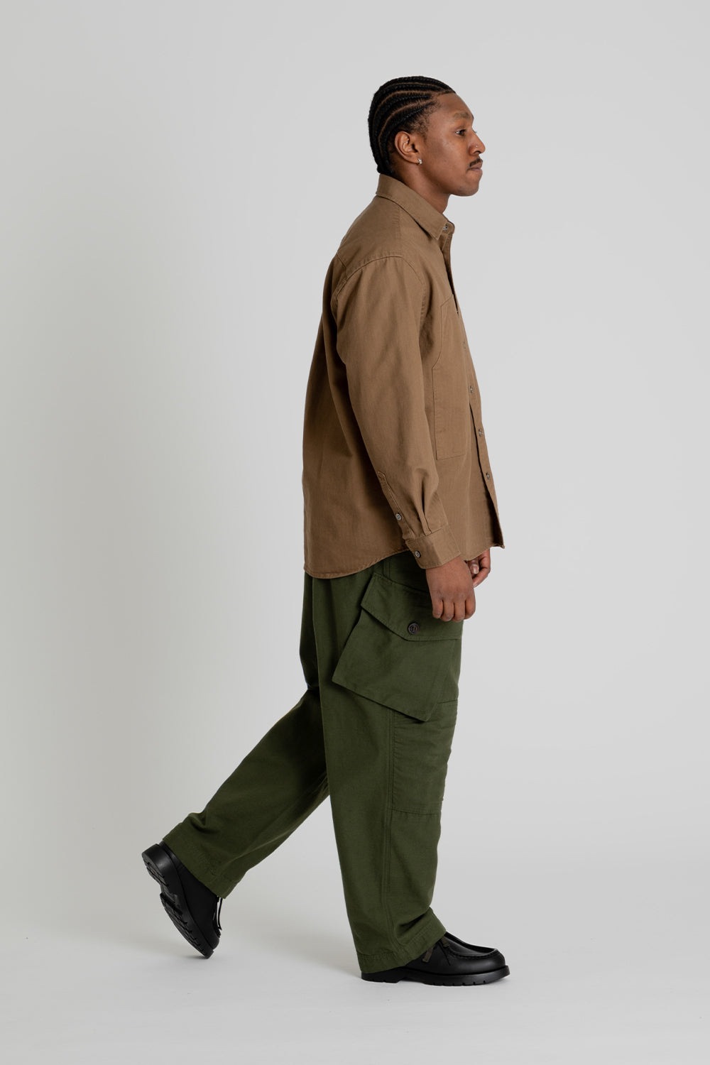 Frizmworks HBT Carpenter Pocket Work Shirt in Mocha | Wallace