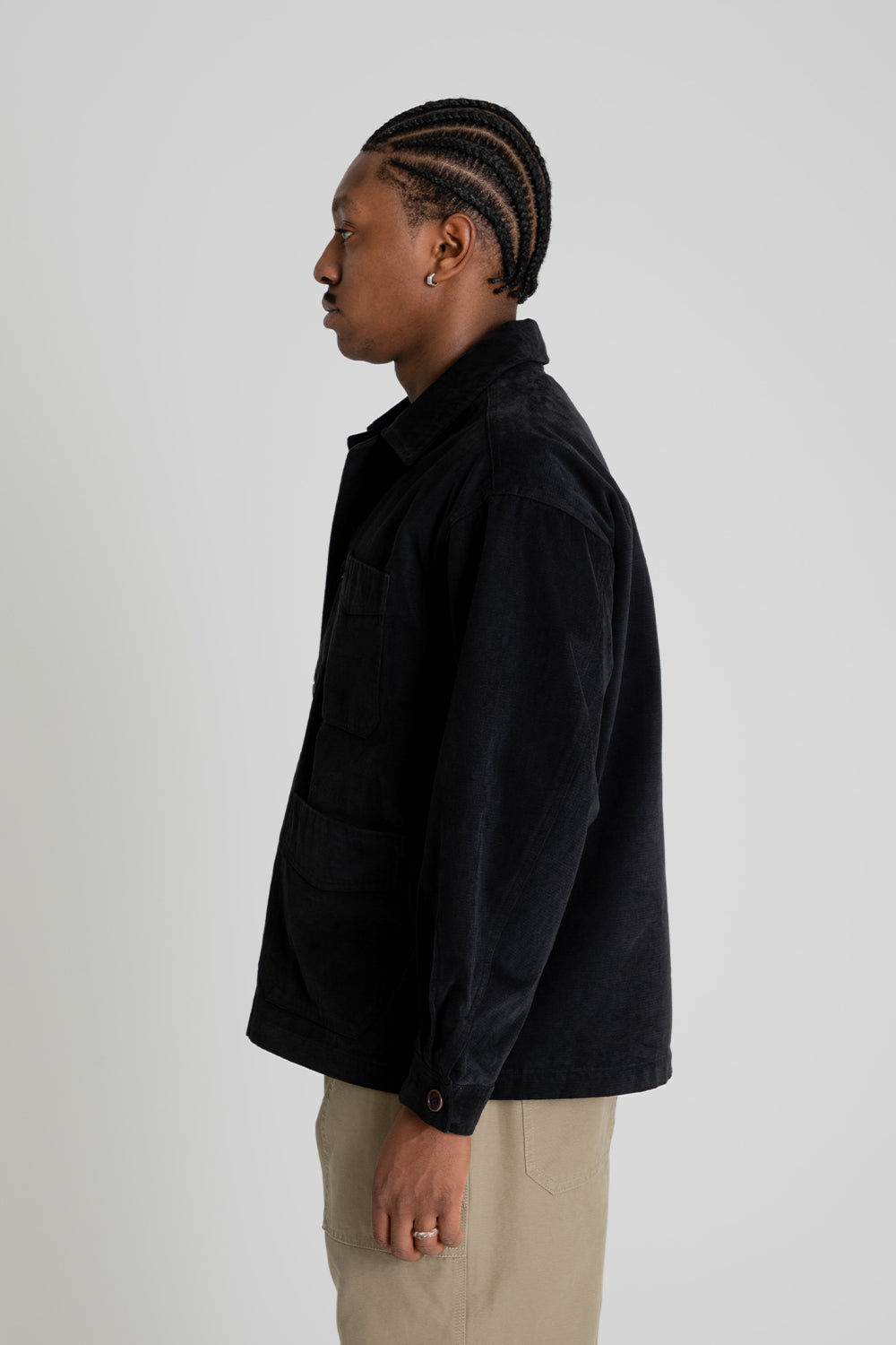 Frizmworks Jungle Moleskin French Work Jacket - Black | Wallace